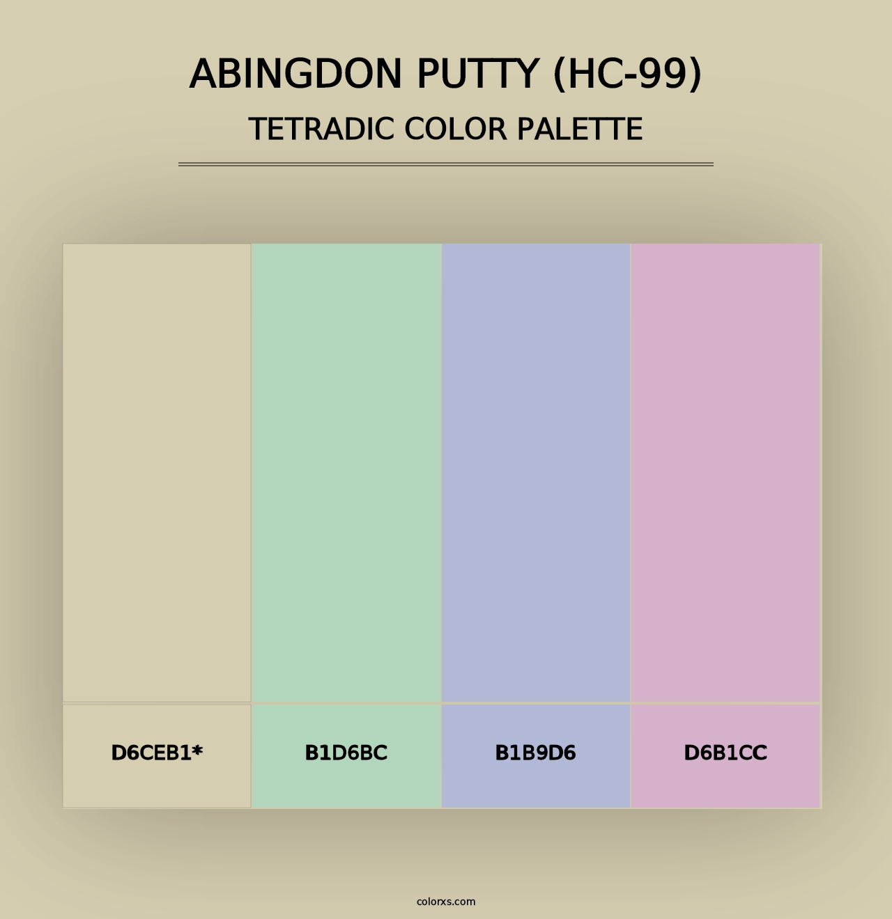 Abingdon Putty (HC-99) - Tetradic Color Palette