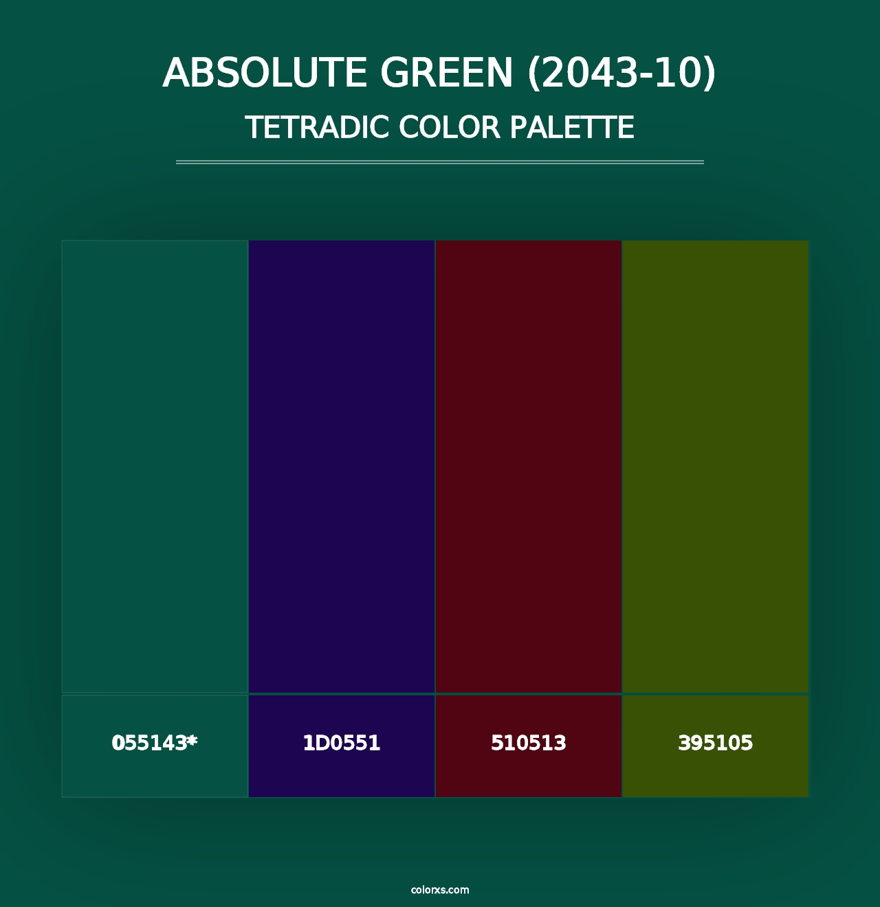 Absolute Green (2043-10) - Tetradic Color Palette