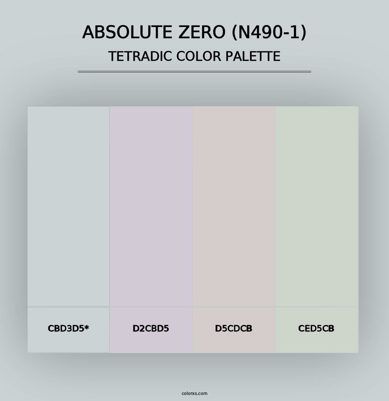 Absolute Zero (N490-1) - Tetradic Color Palette