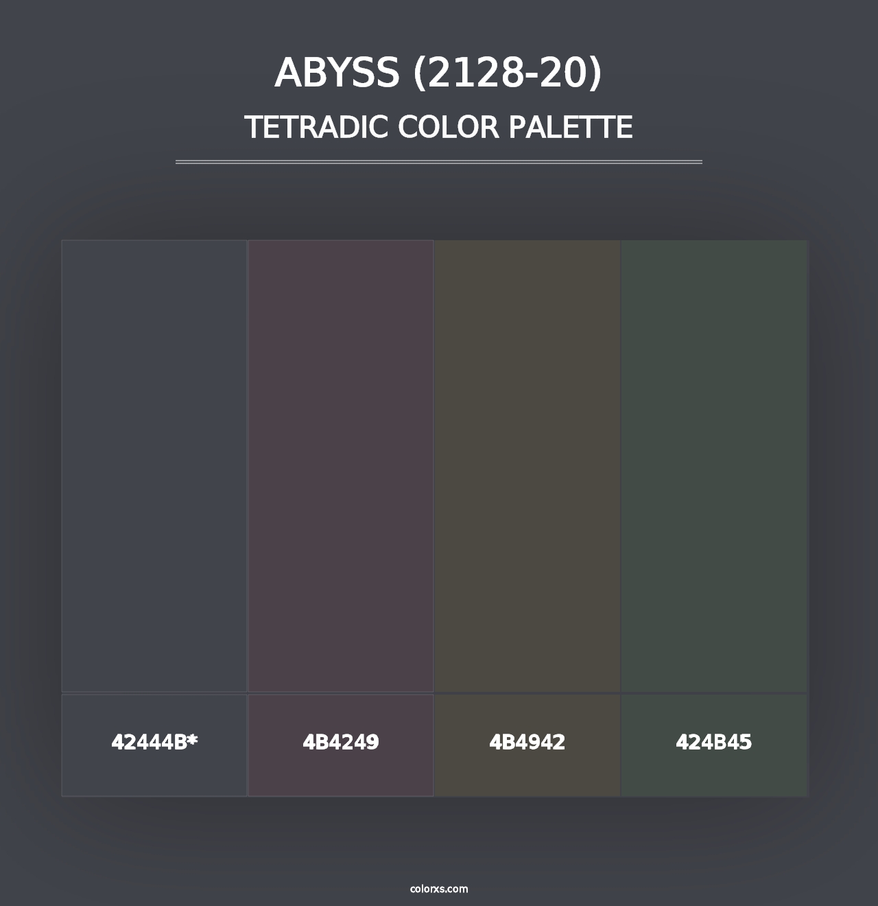 Abyss (2128-20) - Tetradic Color Palette