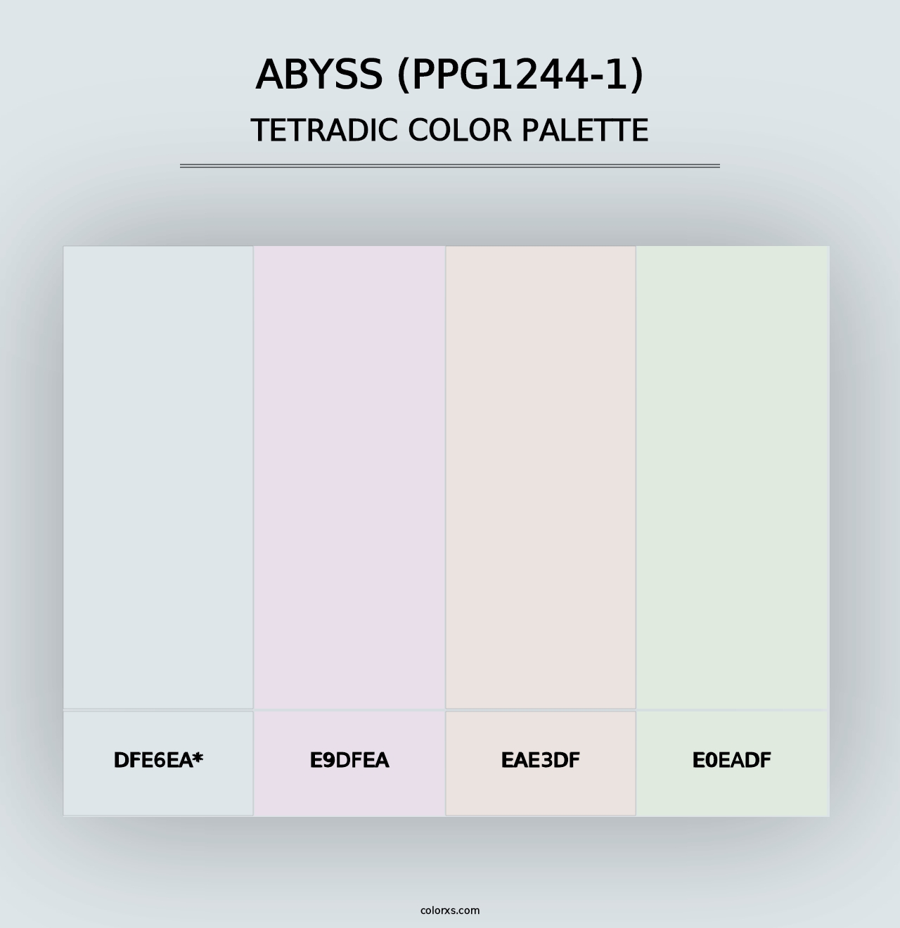 Abyss (PPG1244-1) - Tetradic Color Palette