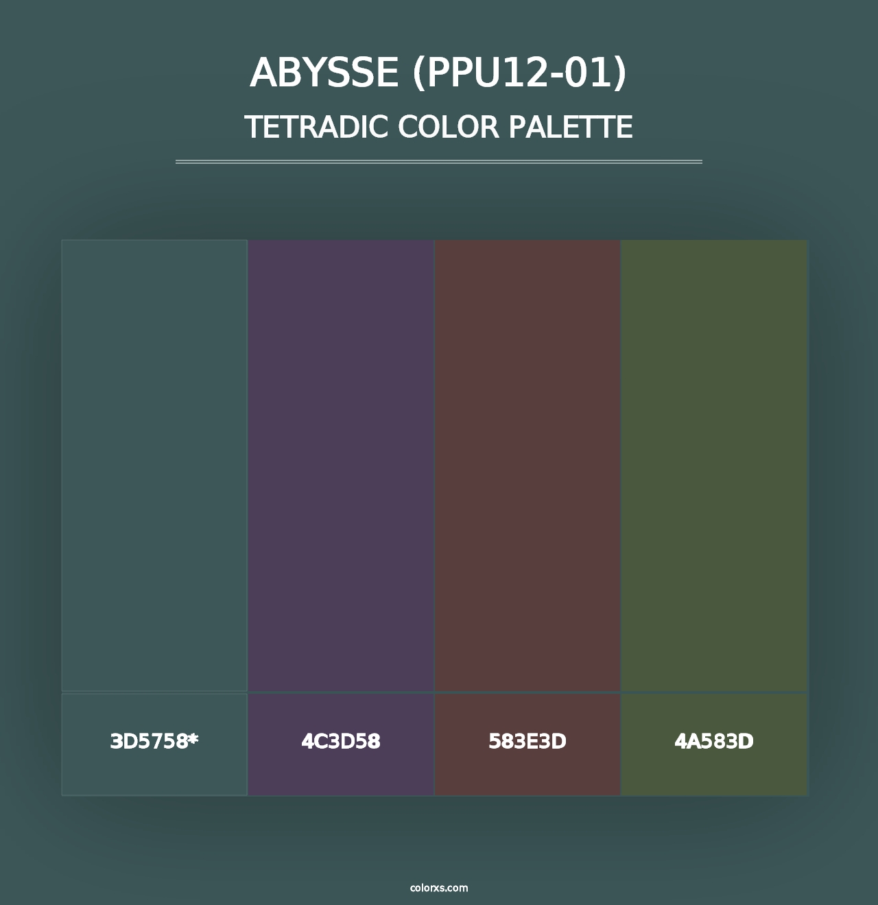 Abysse (PPU12-01) - Tetradic Color Palette