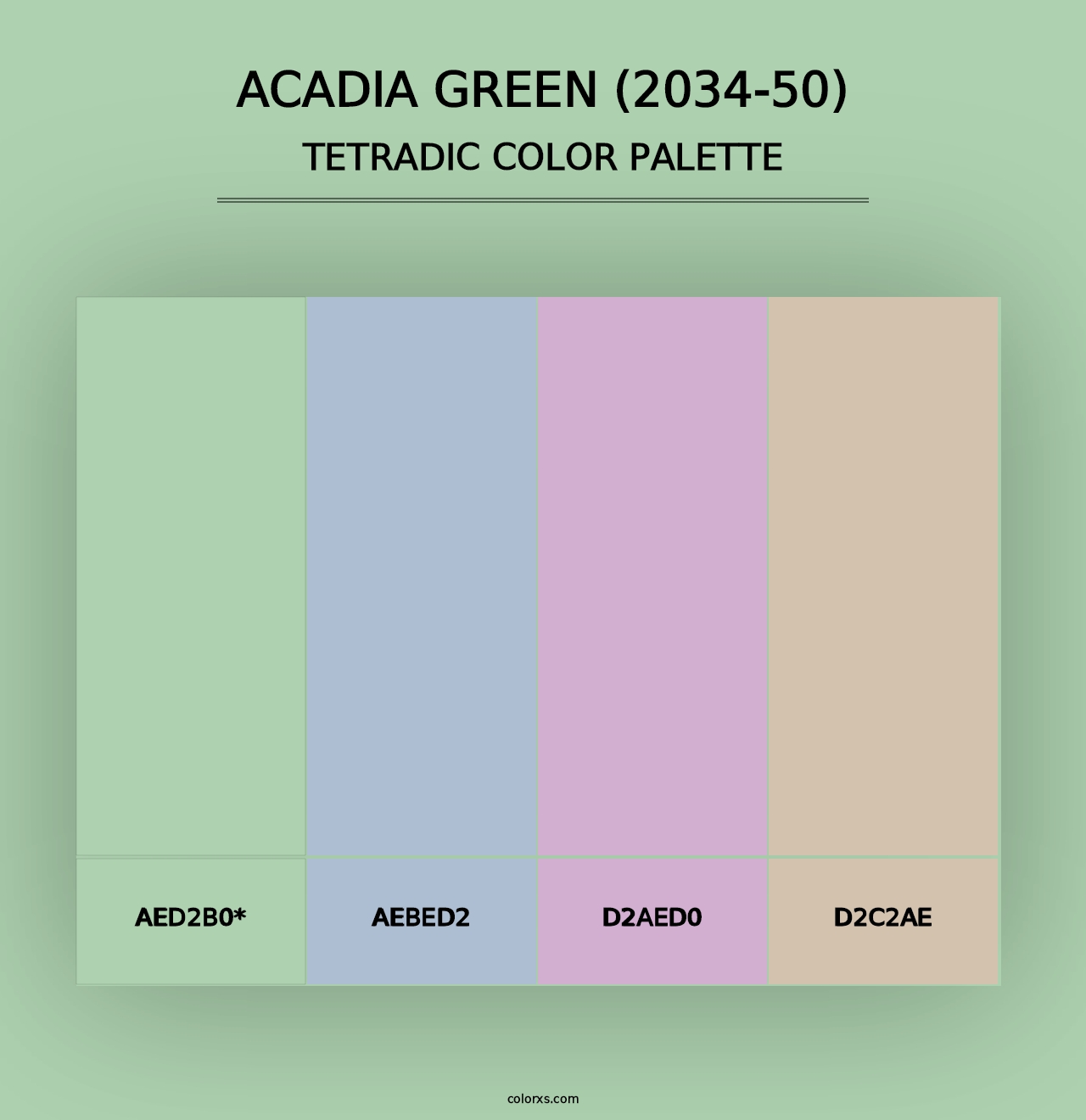 Acadia Green (2034-50) - Tetradic Color Palette