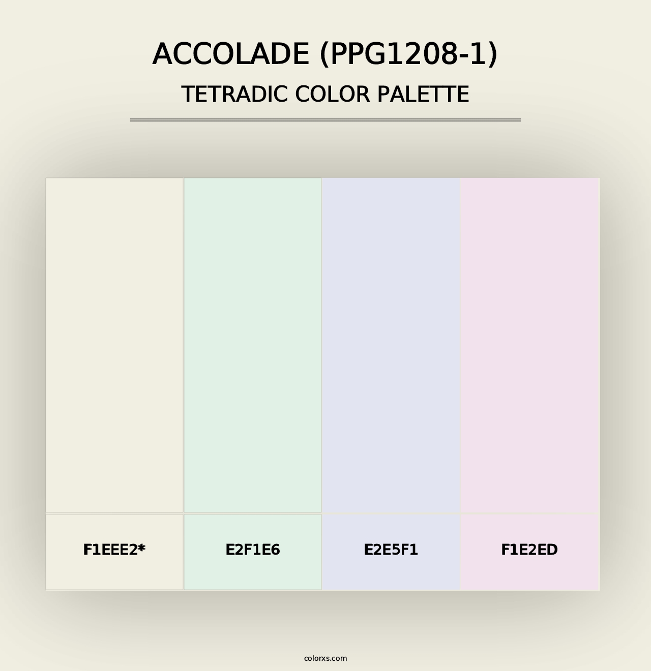 Accolade (PPG1208-1) - Tetradic Color Palette