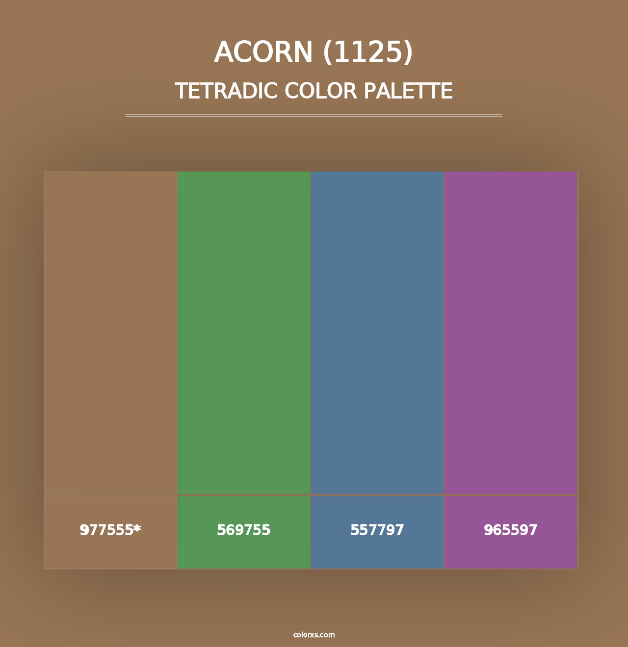 Acorn (1125) - Tetradic Color Palette