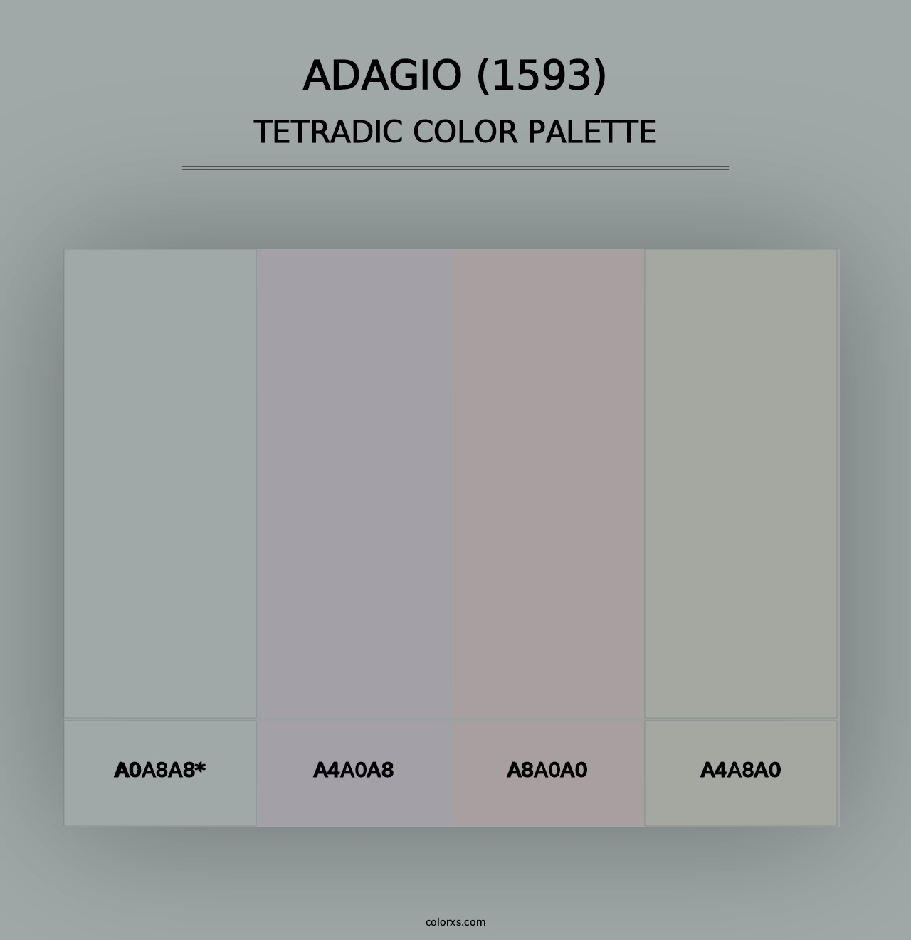 Adagio (1593) - Tetradic Color Palette