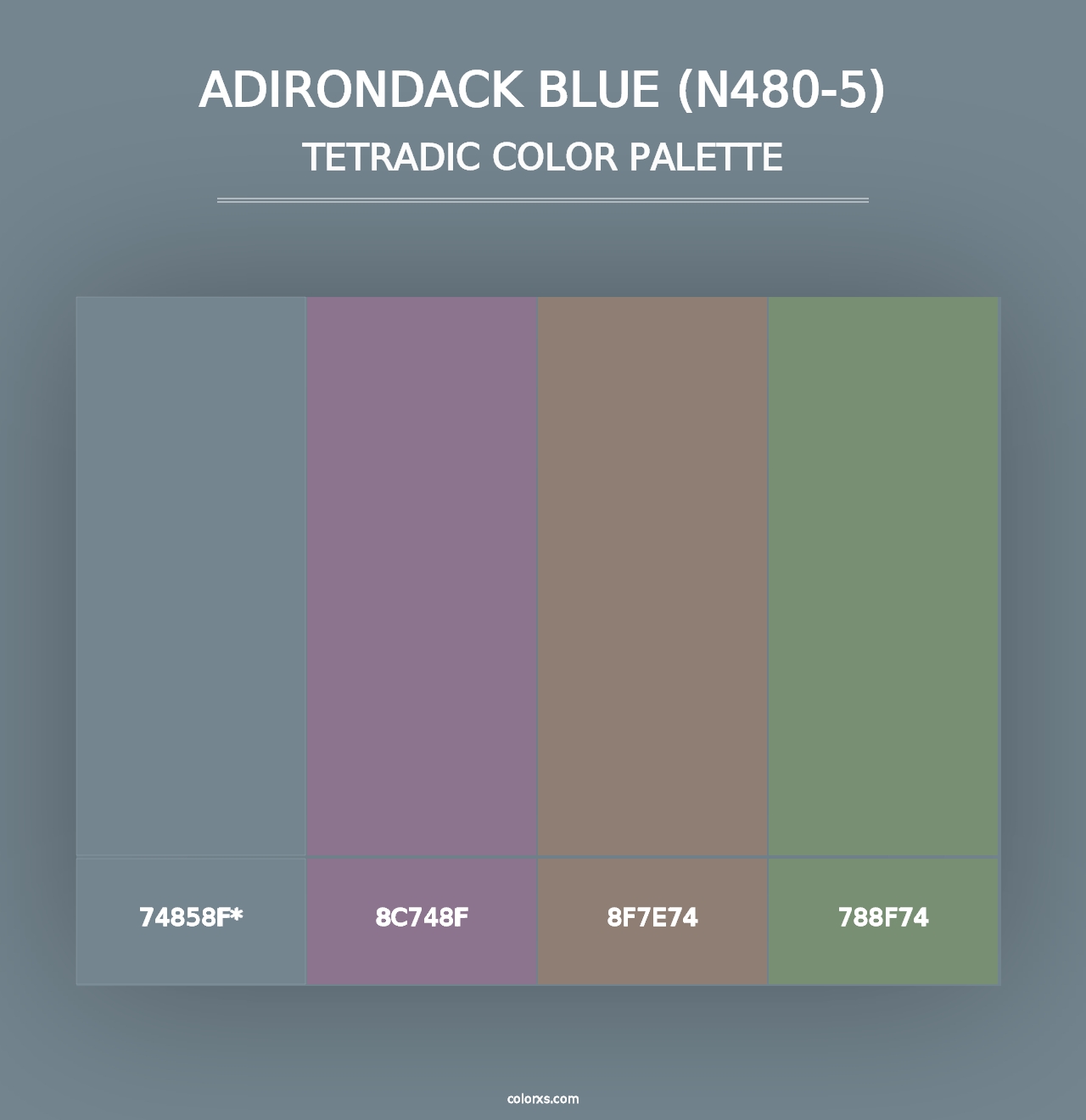 Adirondack Blue (N480-5) - Tetradic Color Palette