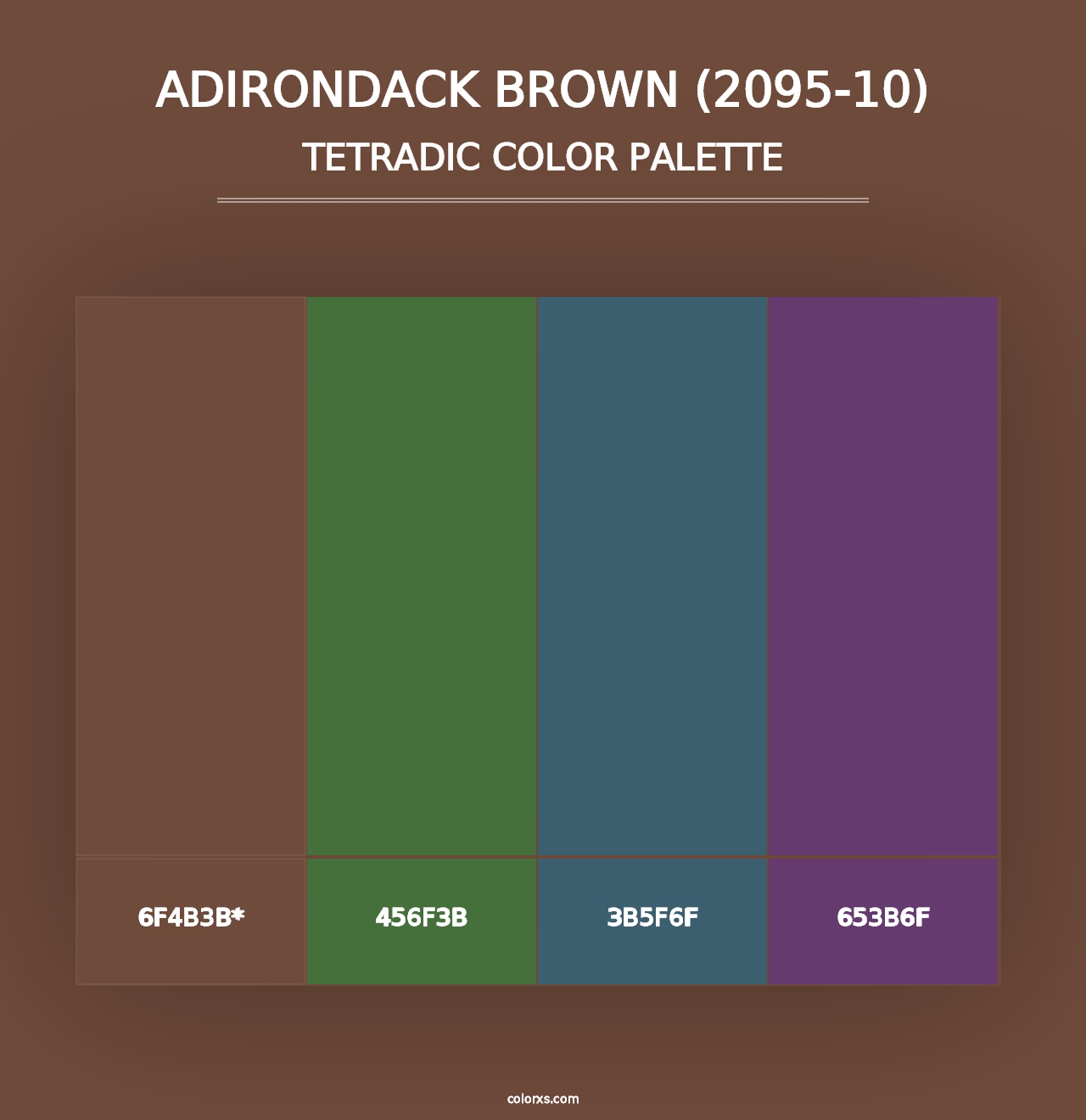 Adirondack Brown (2095-10) - Tetradic Color Palette