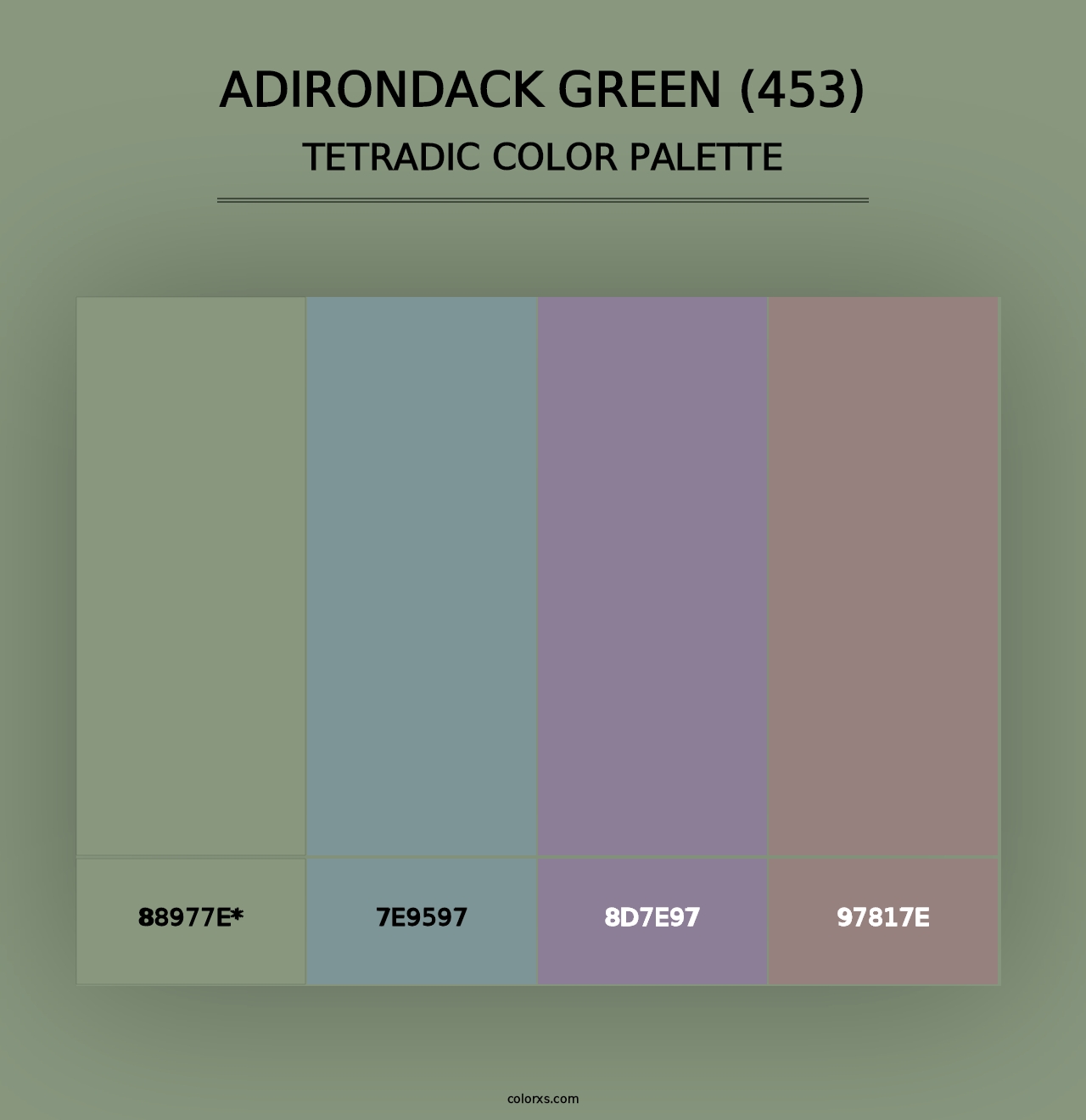 Adirondack Green (453) - Tetradic Color Palette