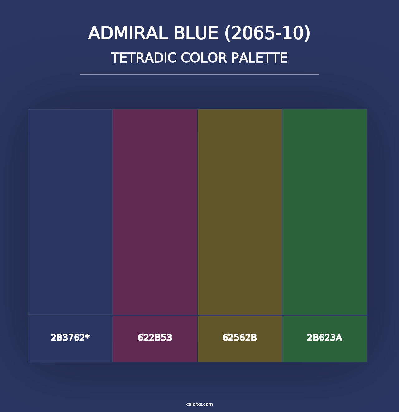 Admiral Blue (2065-10) - Tetradic Color Palette