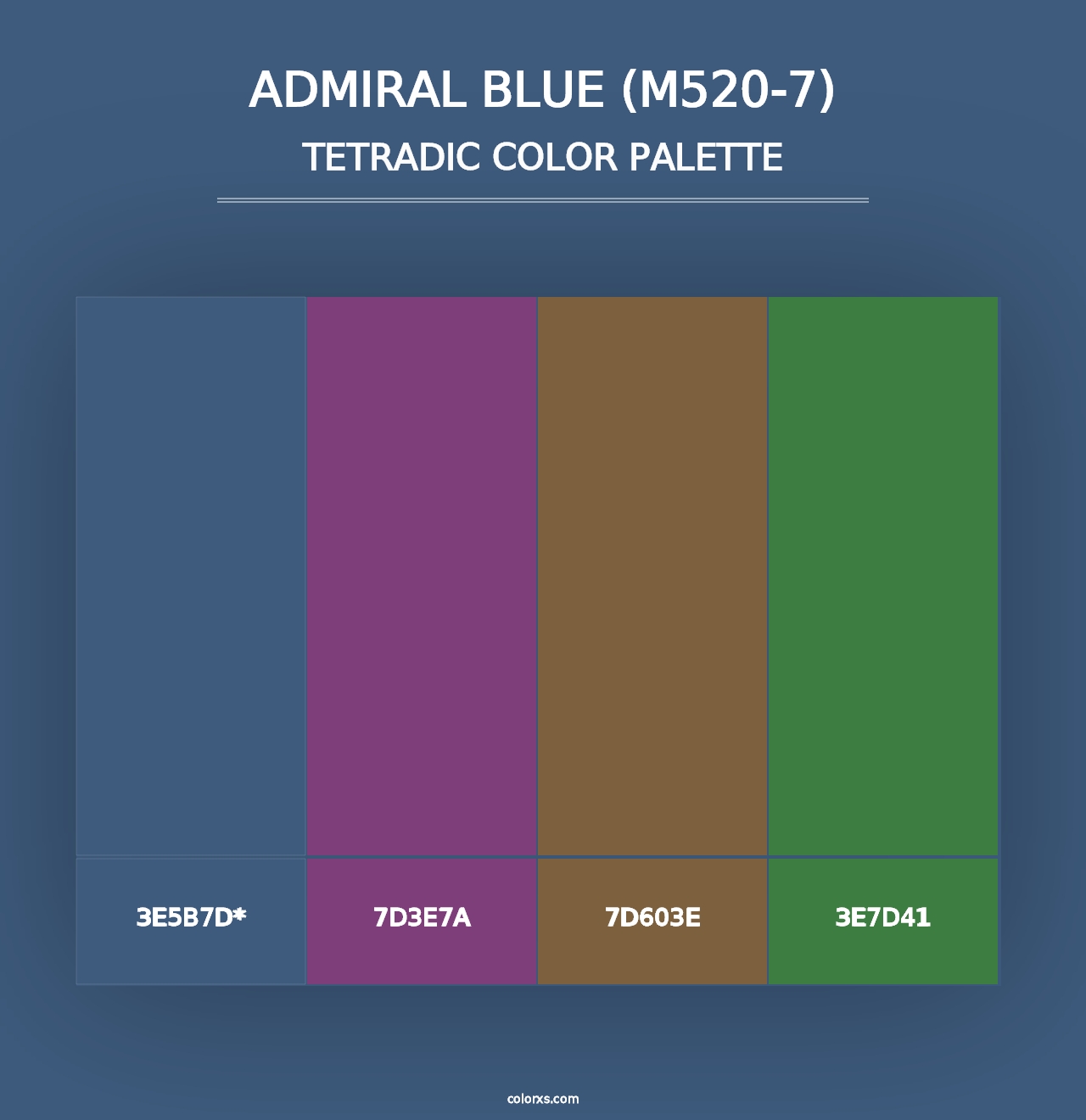 Admiral Blue (M520-7) - Tetradic Color Palette