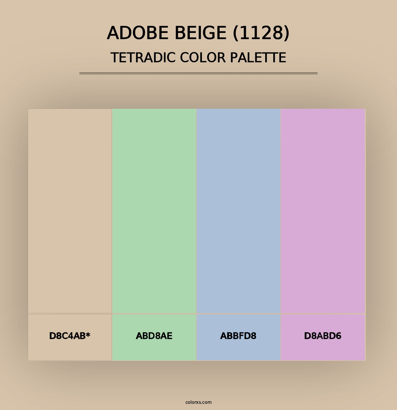 Adobe Beige (1128) - Tetradic Color Palette