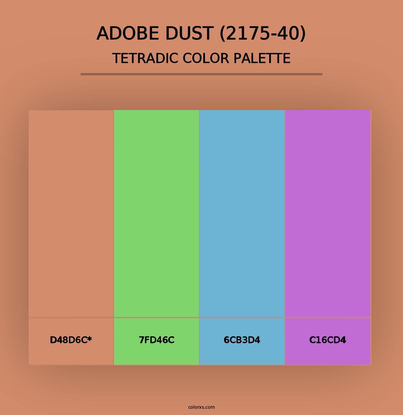 Adobe Dust (2175-40) - Tetradic Color Palette