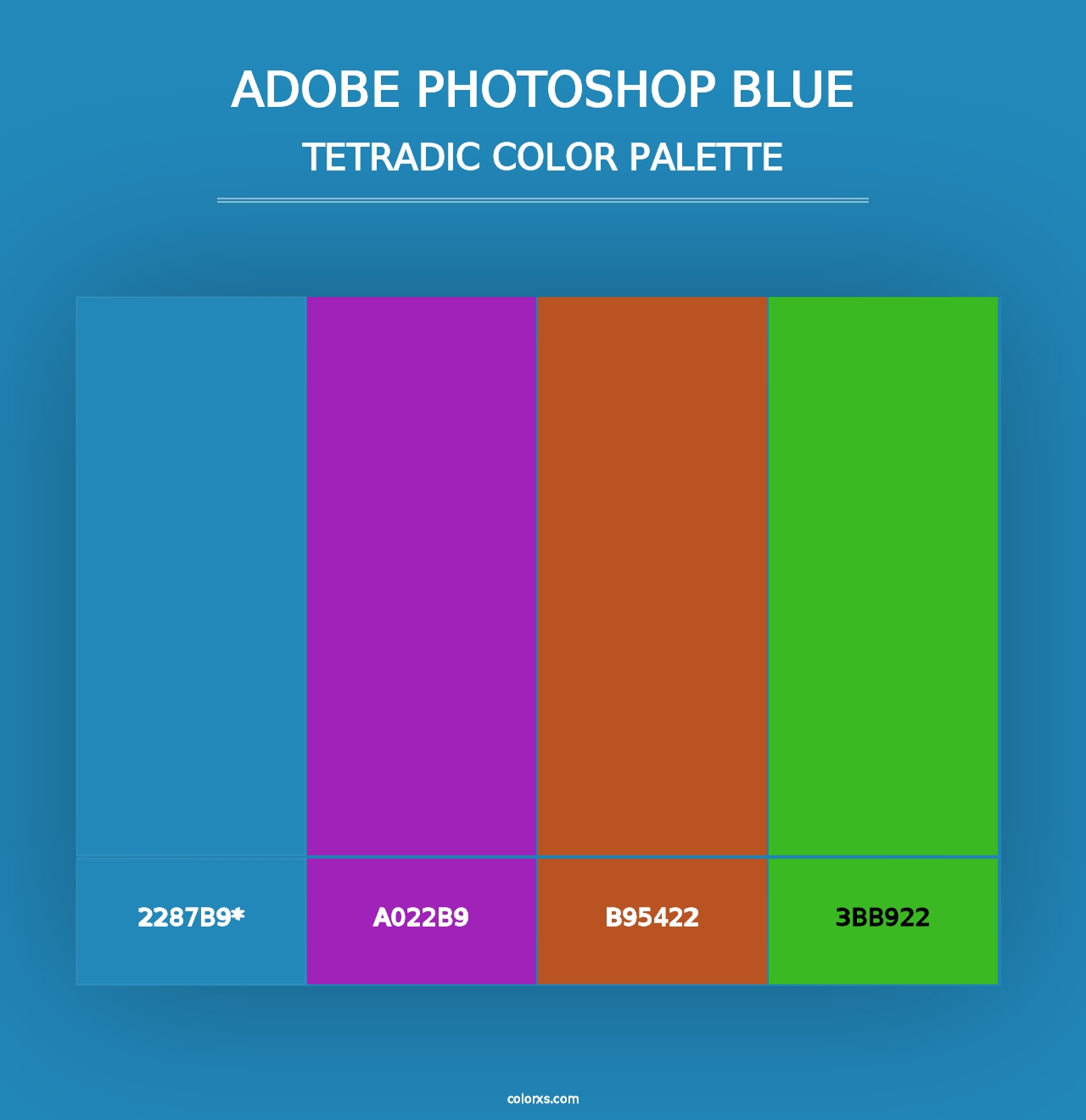 Adobe Photoshop Blue - Tetradic Color Palette