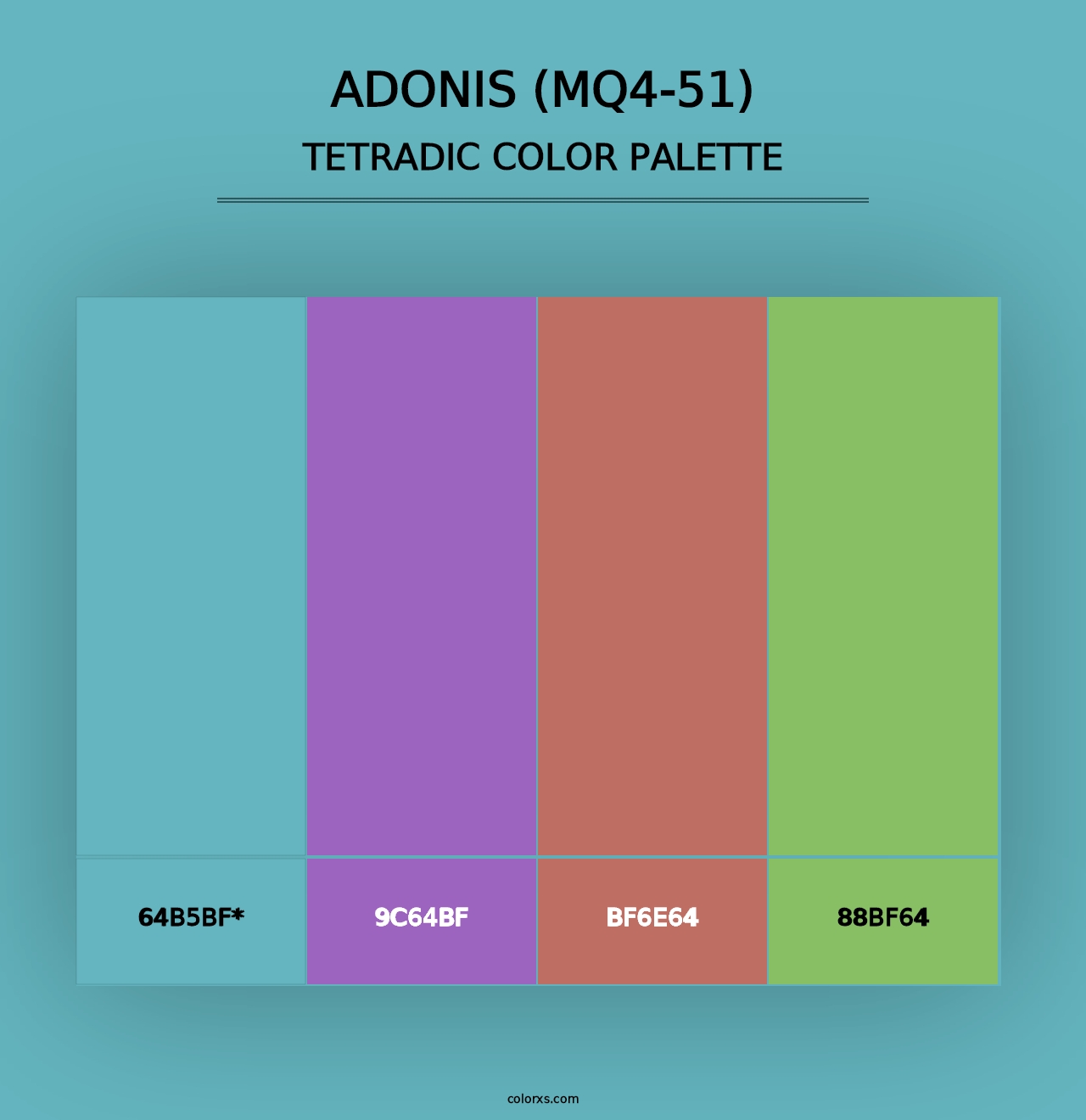 Adonis (MQ4-51) - Tetradic Color Palette