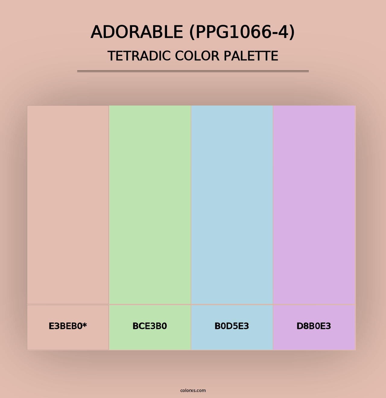 Adorable (PPG1066-4) - Tetradic Color Palette