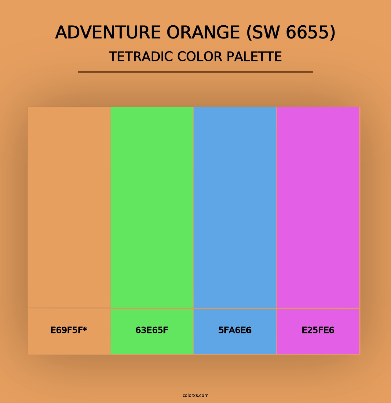 Adventure Orange (SW 6655) - Tetradic Color Palette