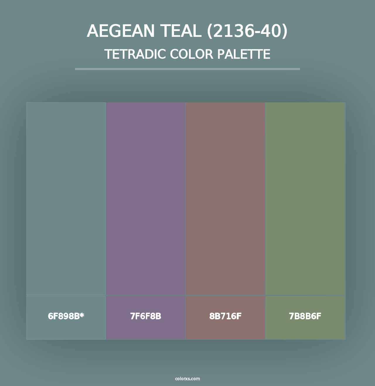 Aegean Teal (2136-40) - Tetradic Color Palette