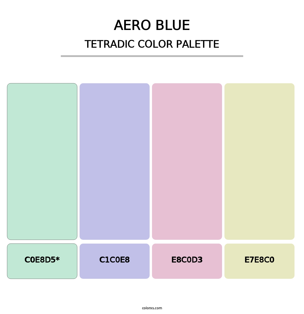 Aero Blue - Tetradic Color Palette