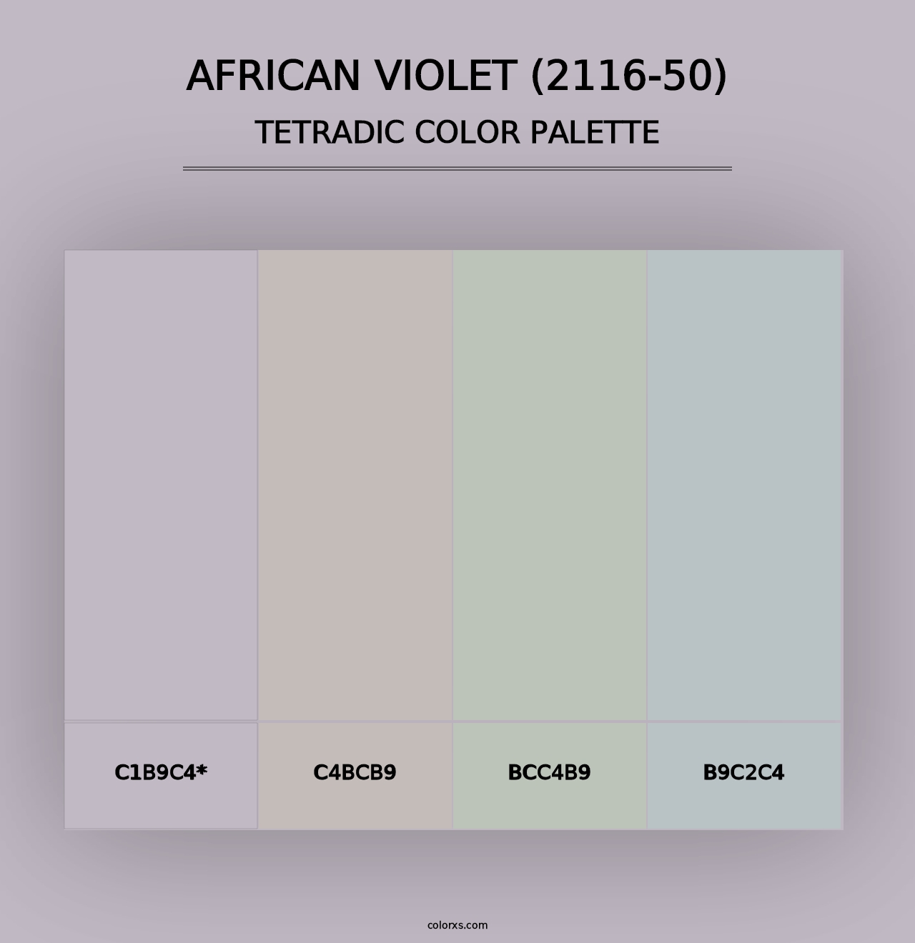 African Violet (2116-50) - Tetradic Color Palette