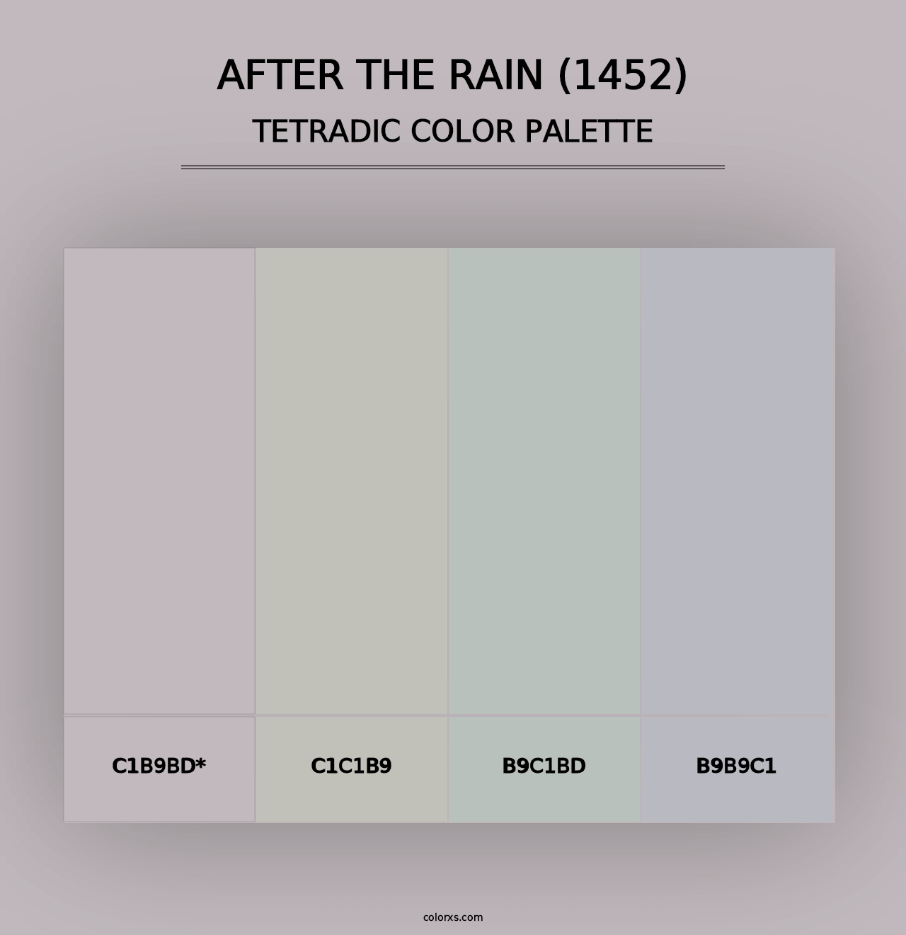 After the Rain (1452) - Tetradic Color Palette