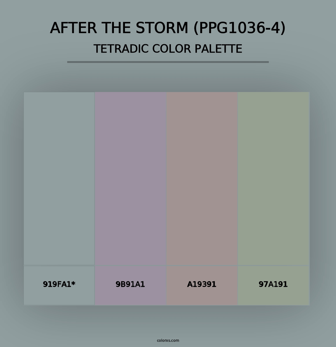 After The Storm (PPG1036-4) - Tetradic Color Palette