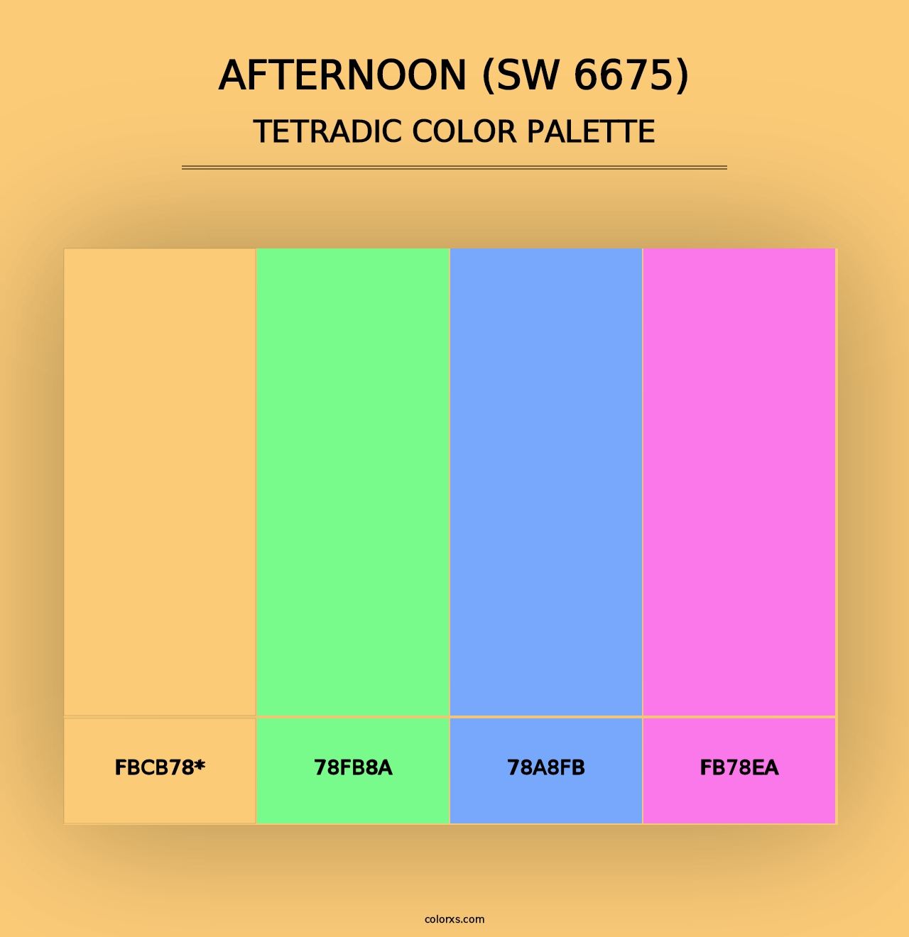 Afternoon (SW 6675) - Tetradic Color Palette