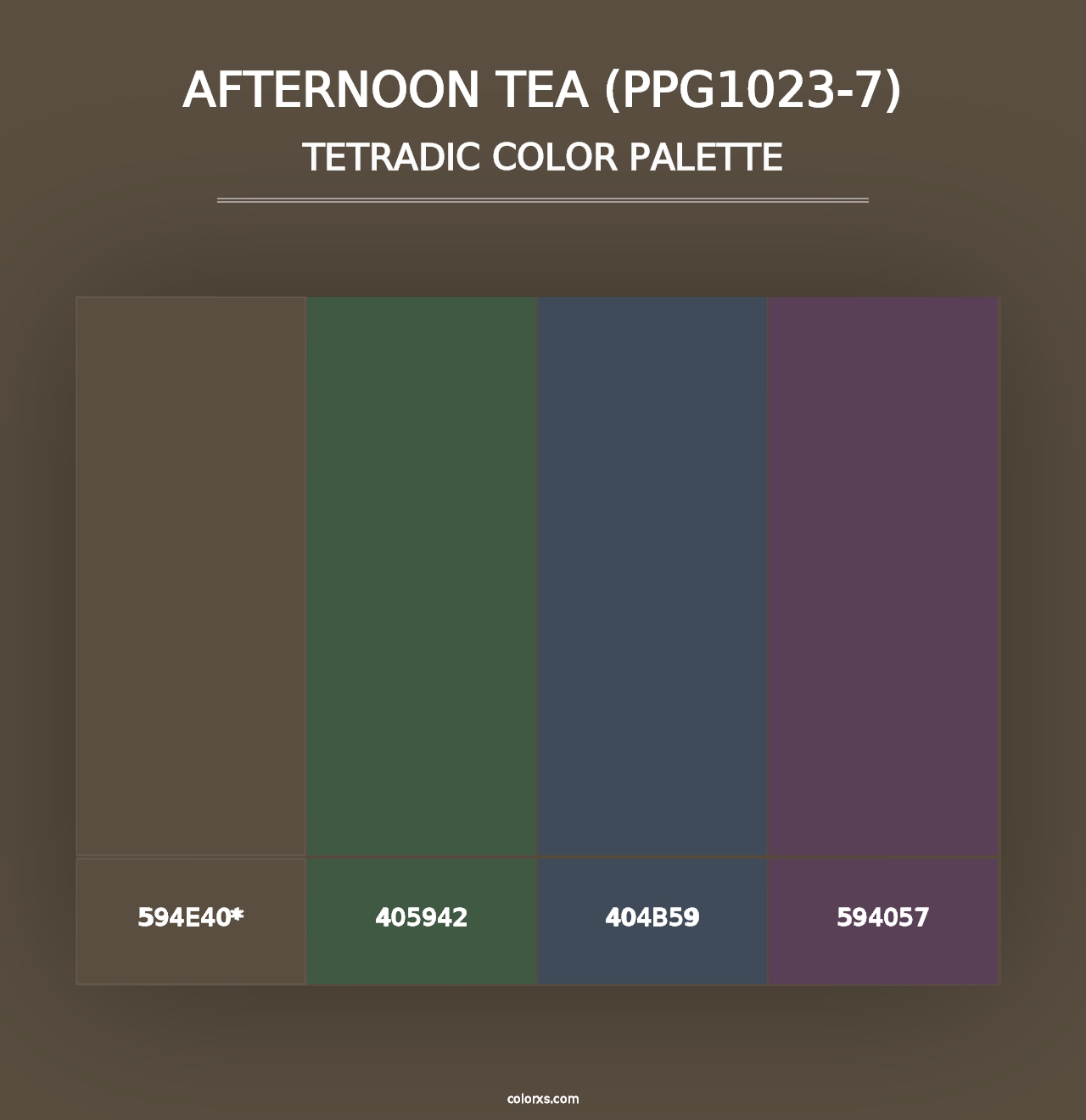 Afternoon Tea (PPG1023-7) - Tetradic Color Palette