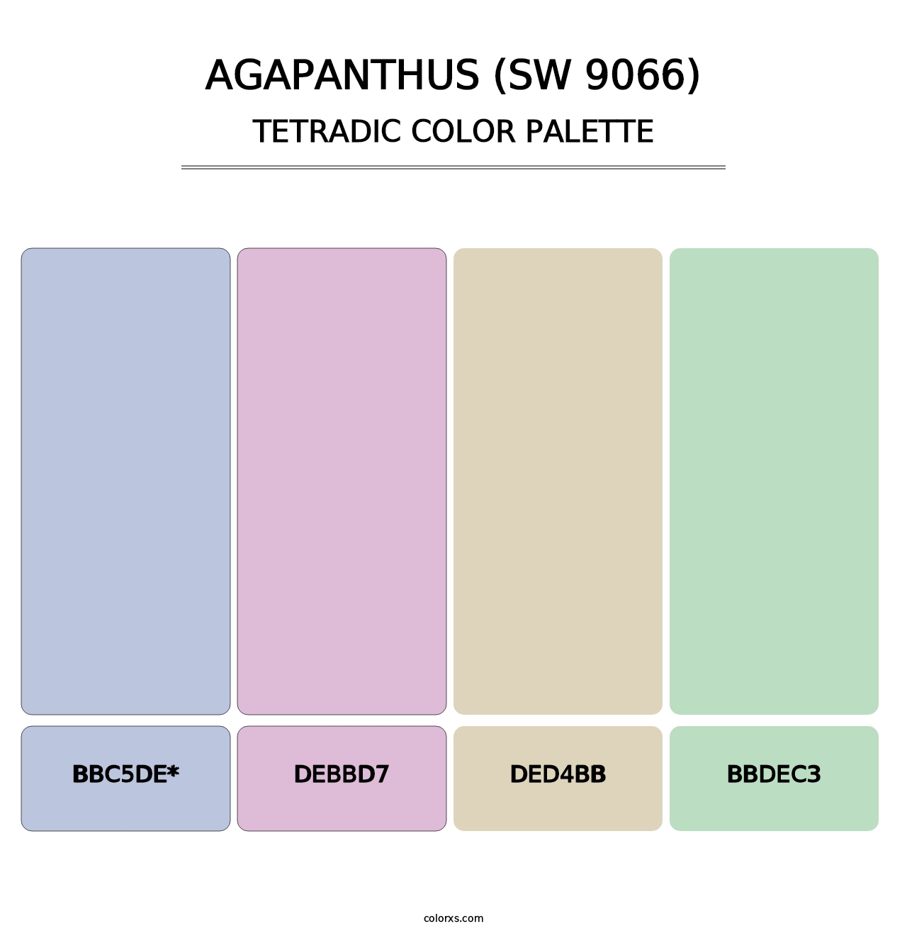 Agapanthus (SW 9066) - Tetradic Color Palette