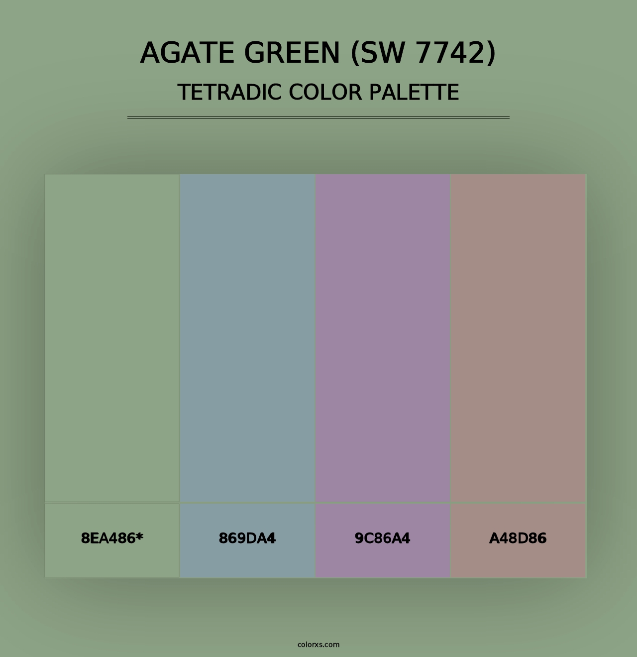 Agate Green (SW 7742) - Tetradic Color Palette