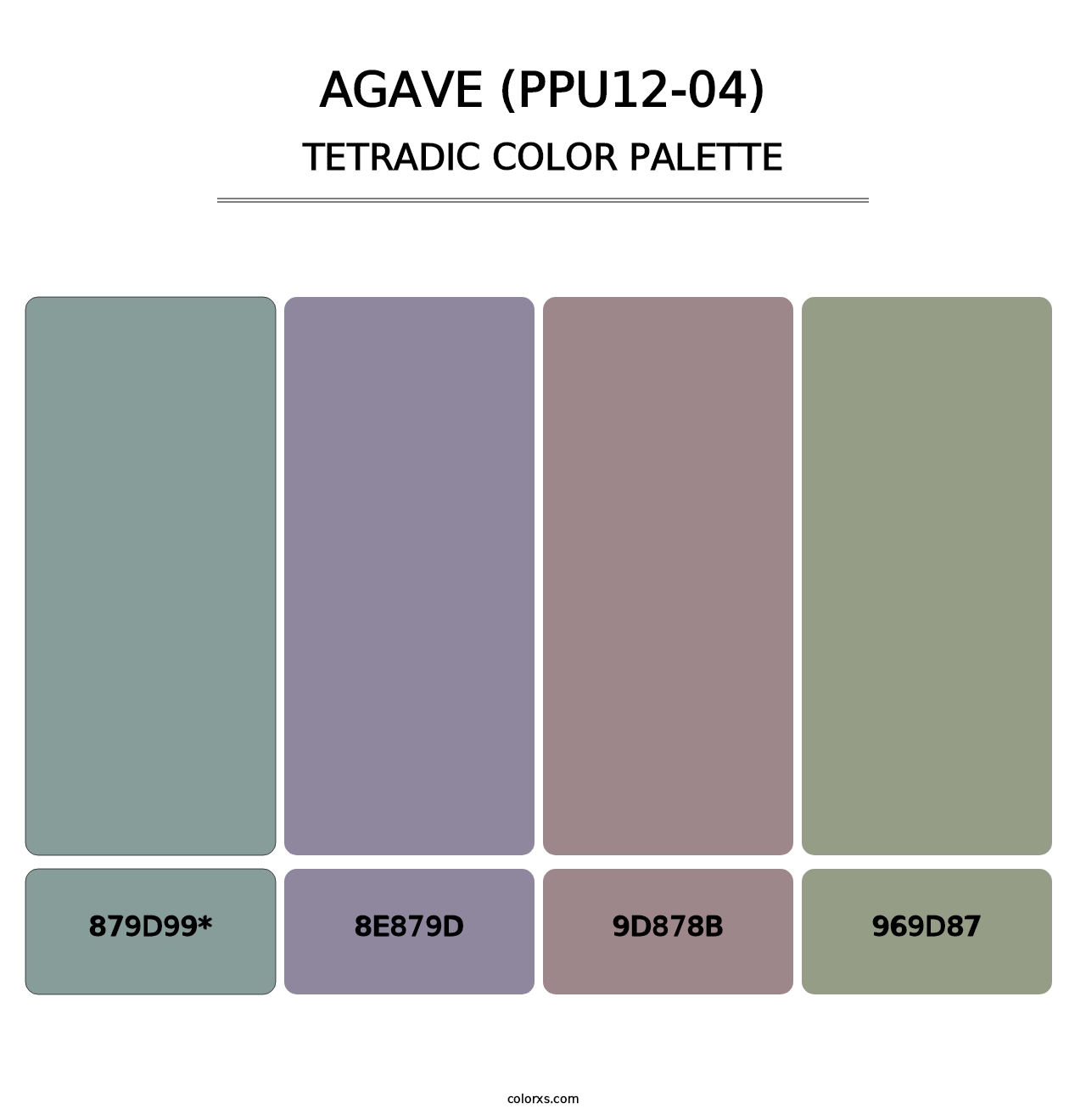 Agave (PPU12-04) - Tetradic Color Palette