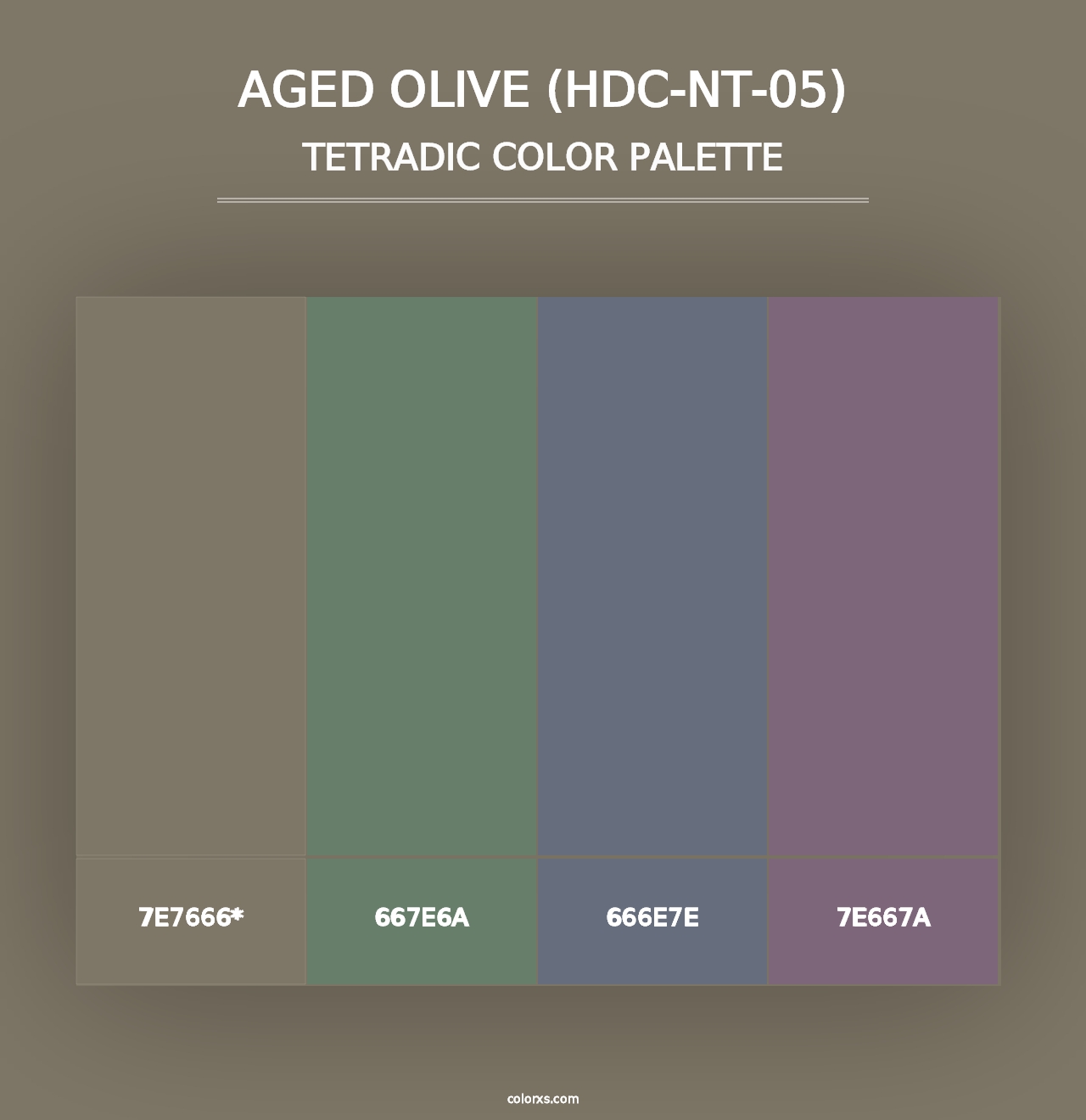 Aged Olive (HDC-NT-05) - Tetradic Color Palette