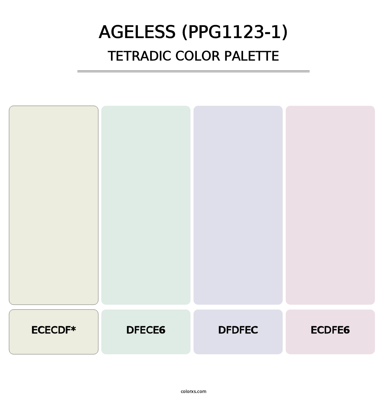 Ageless (PPG1123-1) - Tetradic Color Palette