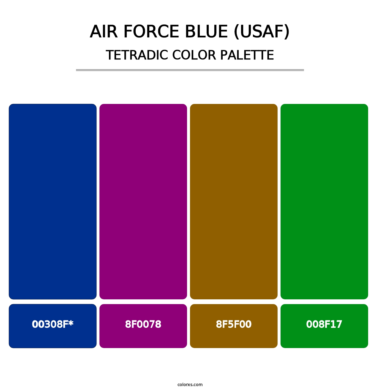 Air Force Blue (USAF) - Tetradic Color Palette