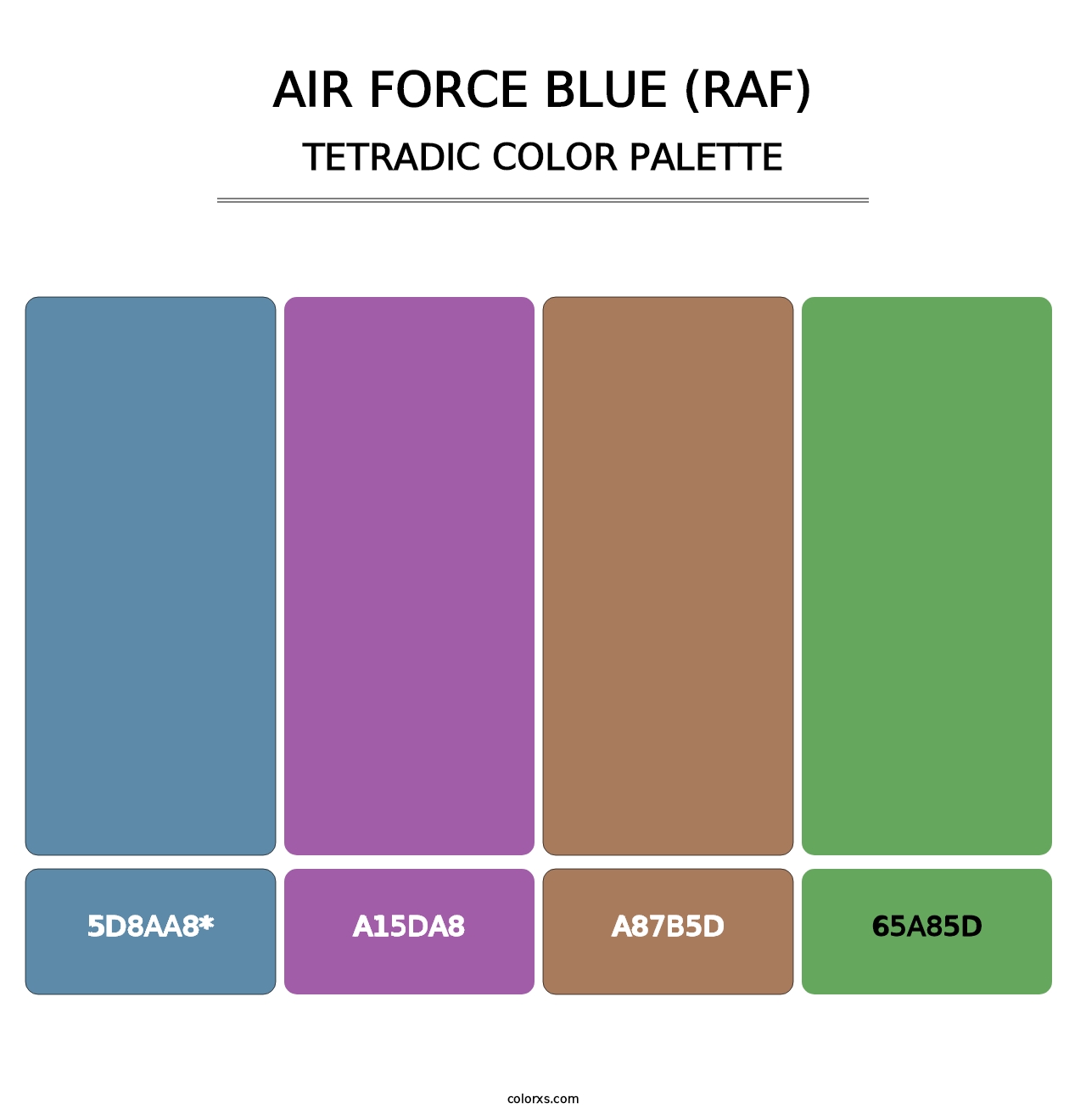 Air Force Blue (RAF) - Tetradic Color Palette
