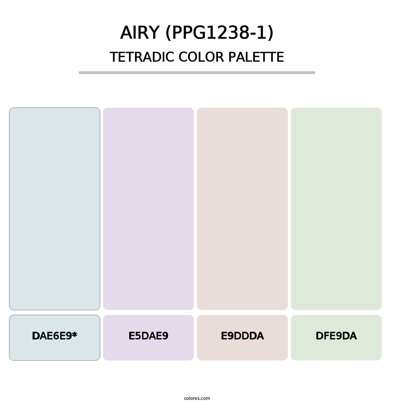 Airy (PPG1238-1) - Tetradic Color Palette