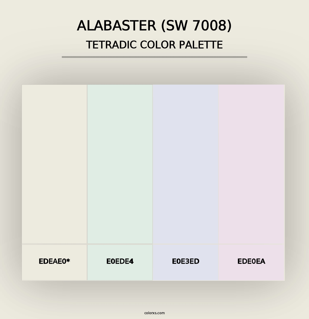 Alabaster (SW 7008) - Tetradic Color Palette