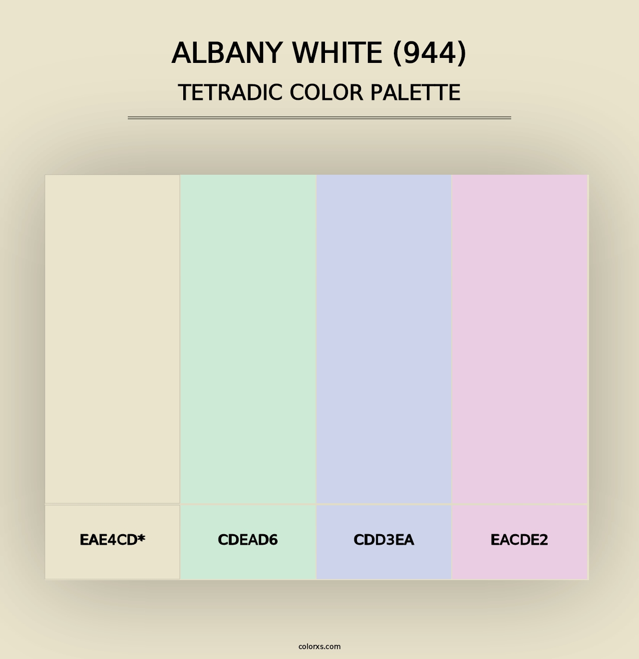 Albany White (944) - Tetradic Color Palette