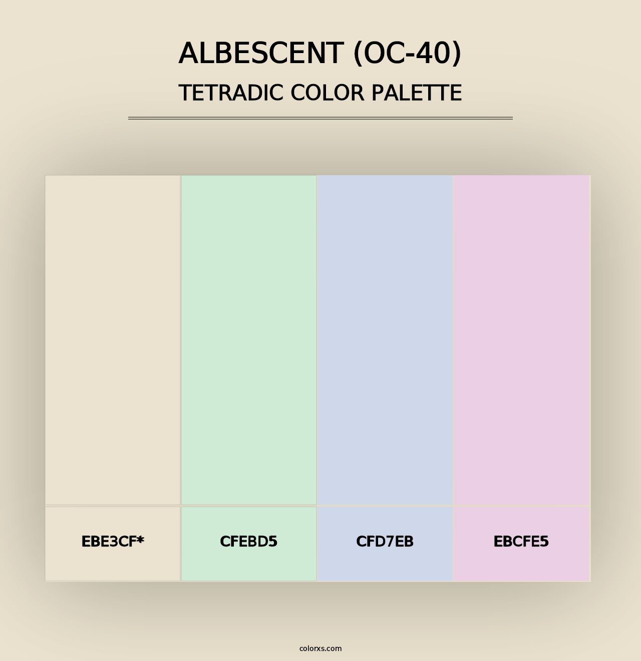 Albescent (OC-40) - Tetradic Color Palette