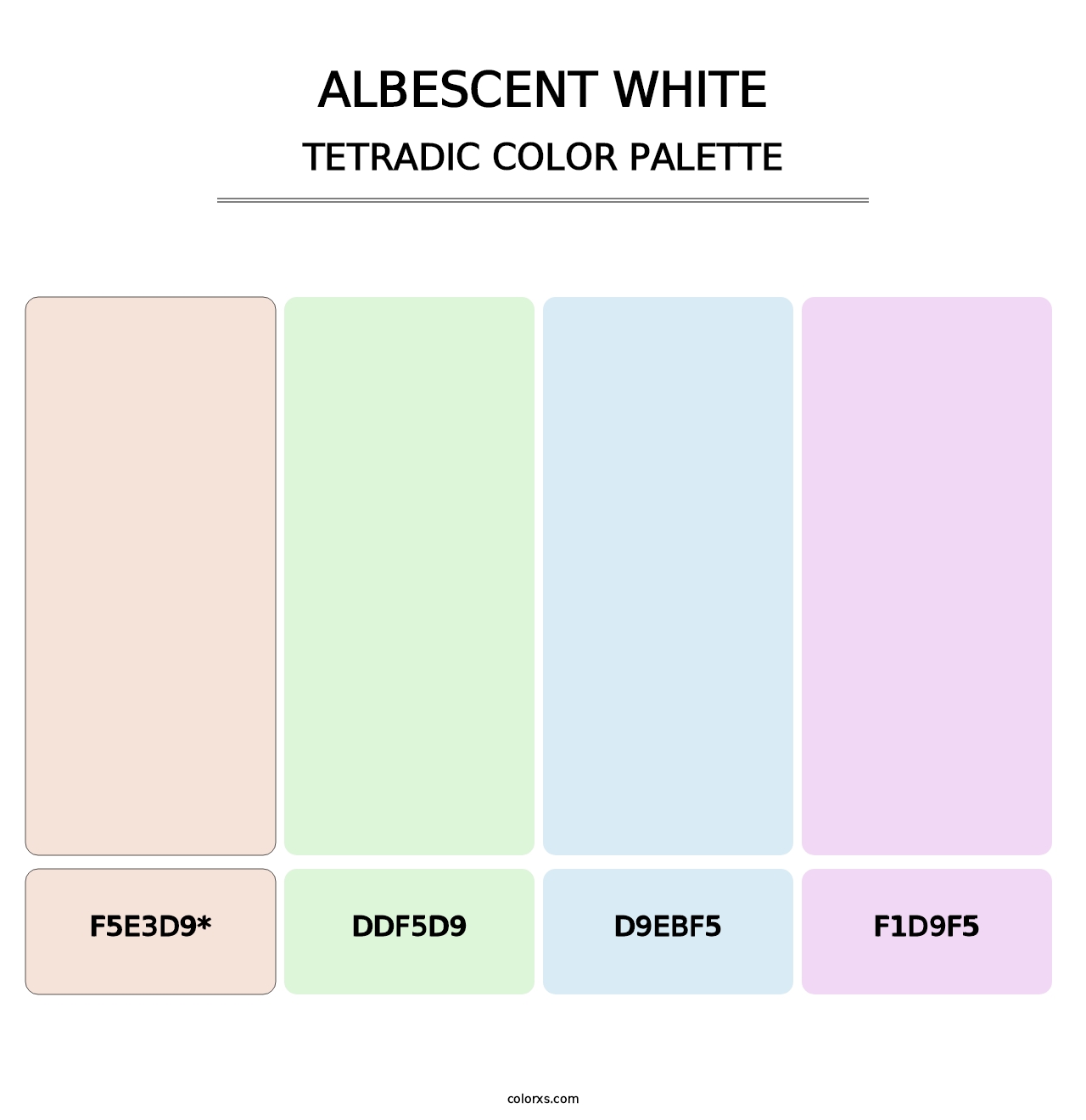 Albescent White - Tetradic Color Palette