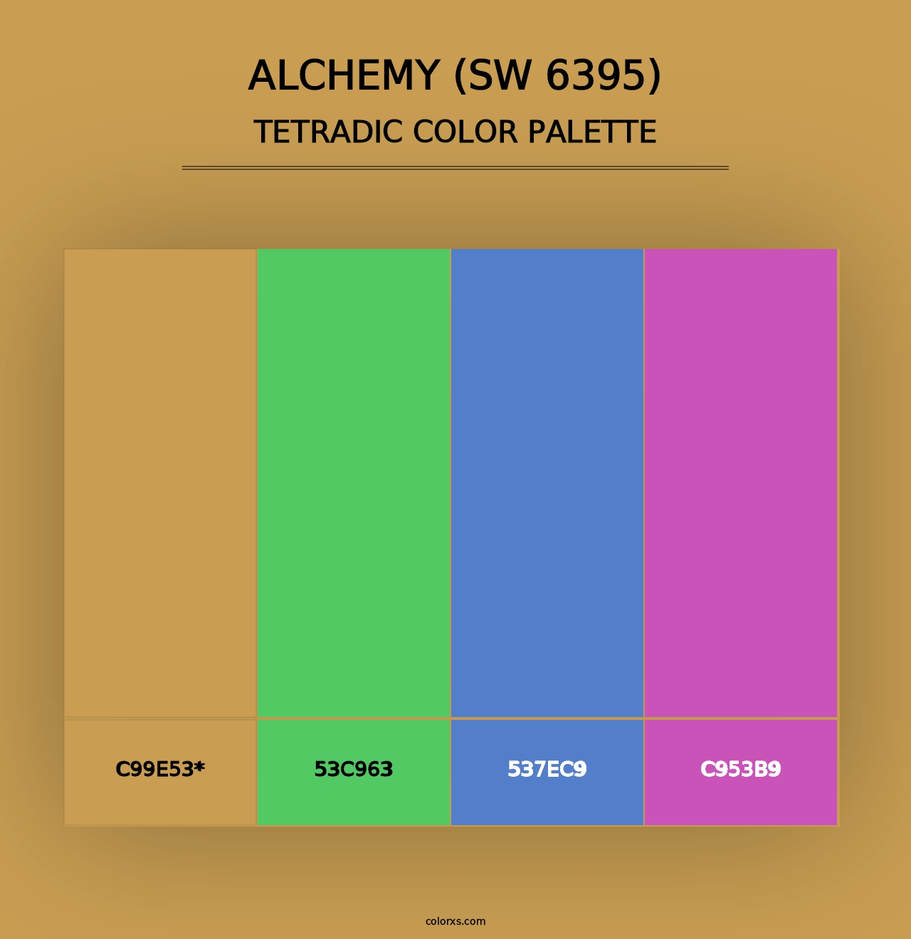 Alchemy (SW 6395) - Tetradic Color Palette