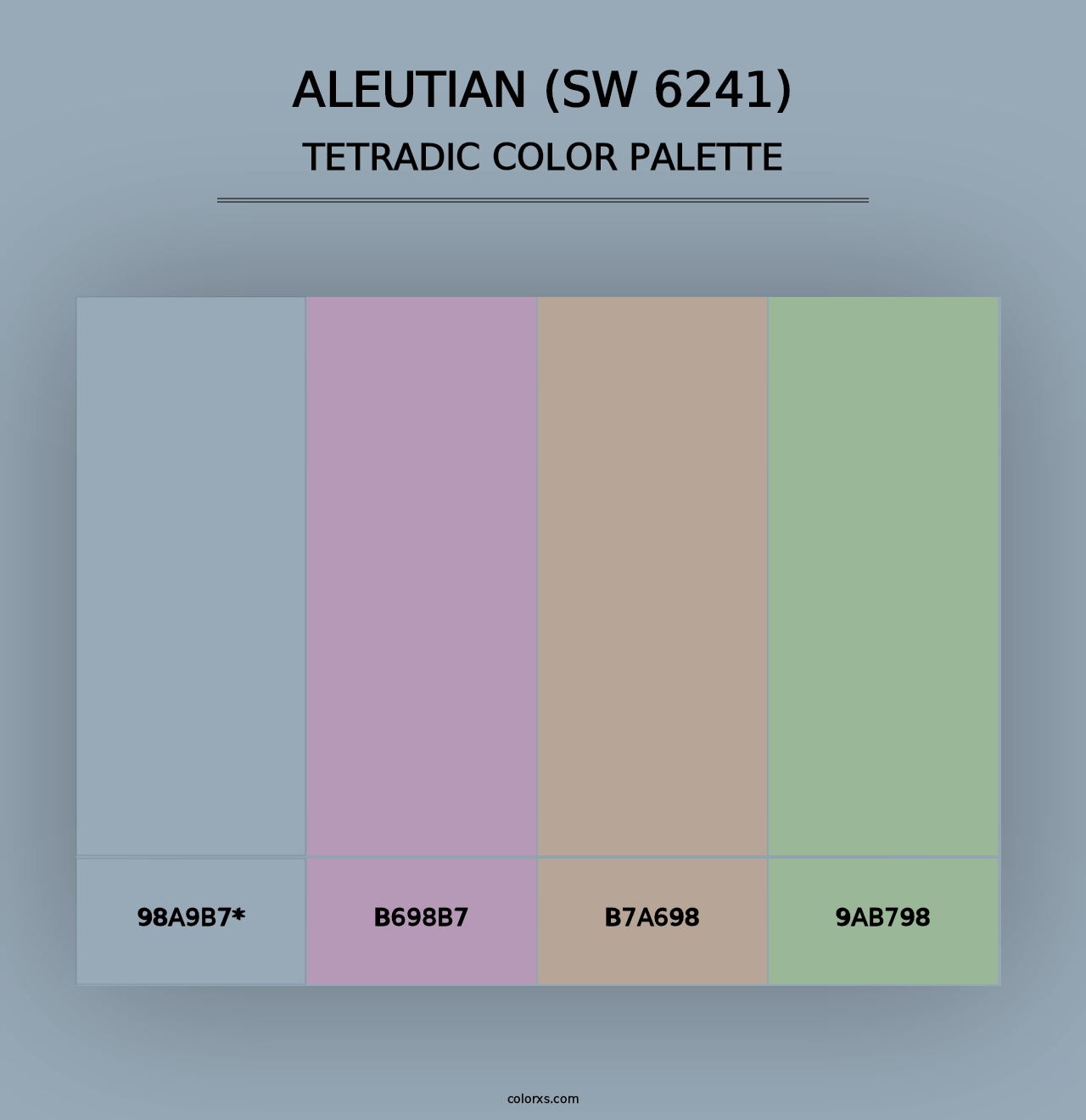 Aleutian (SW 6241) - Tetradic Color Palette