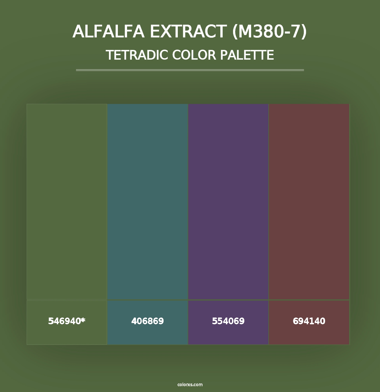 Alfalfa Extract (M380-7) - Tetradic Color Palette