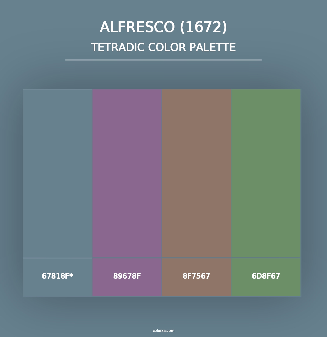 Alfresco (1672) - Tetradic Color Palette