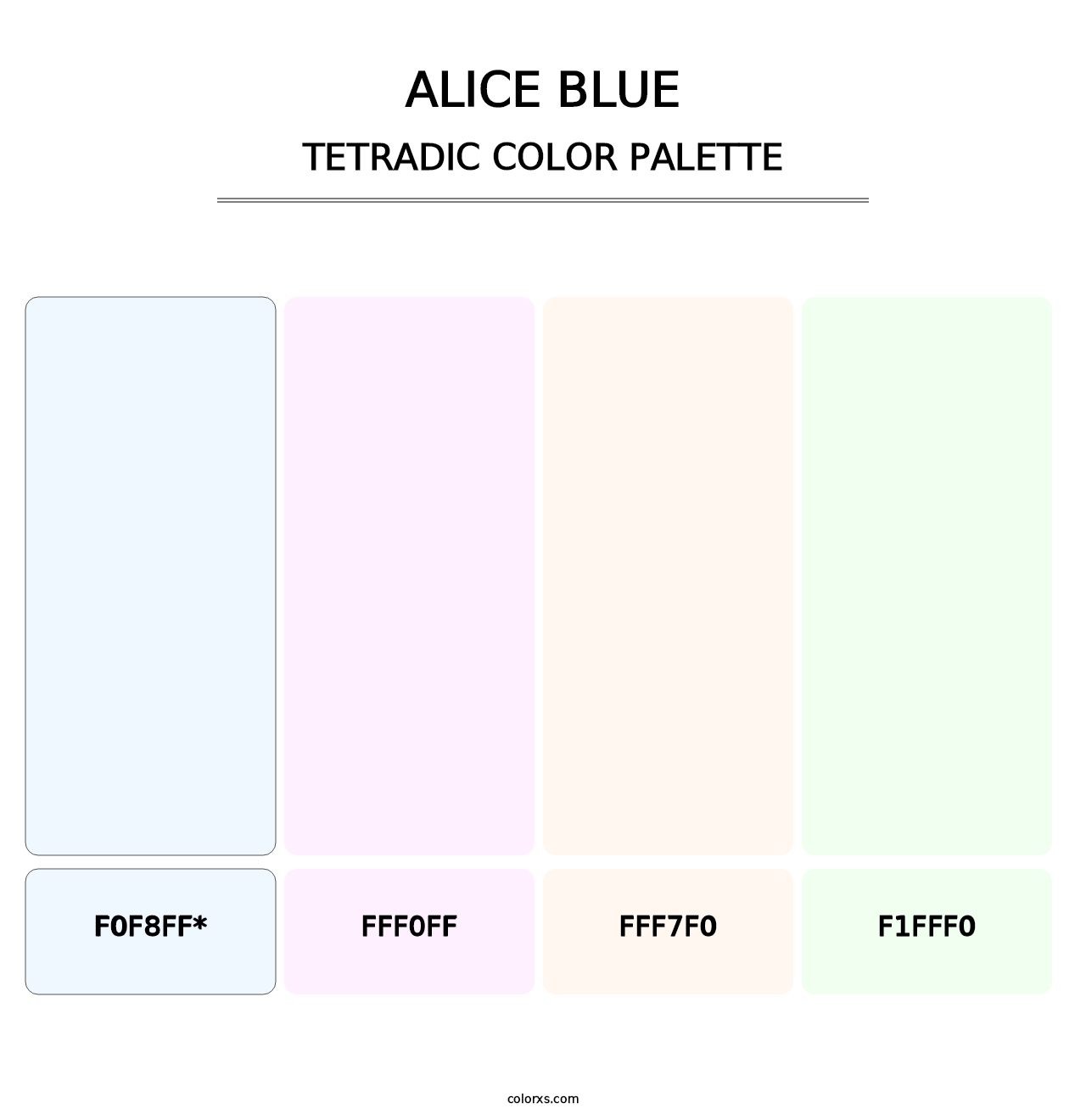 Alice blue - Tetradic Color Palette
