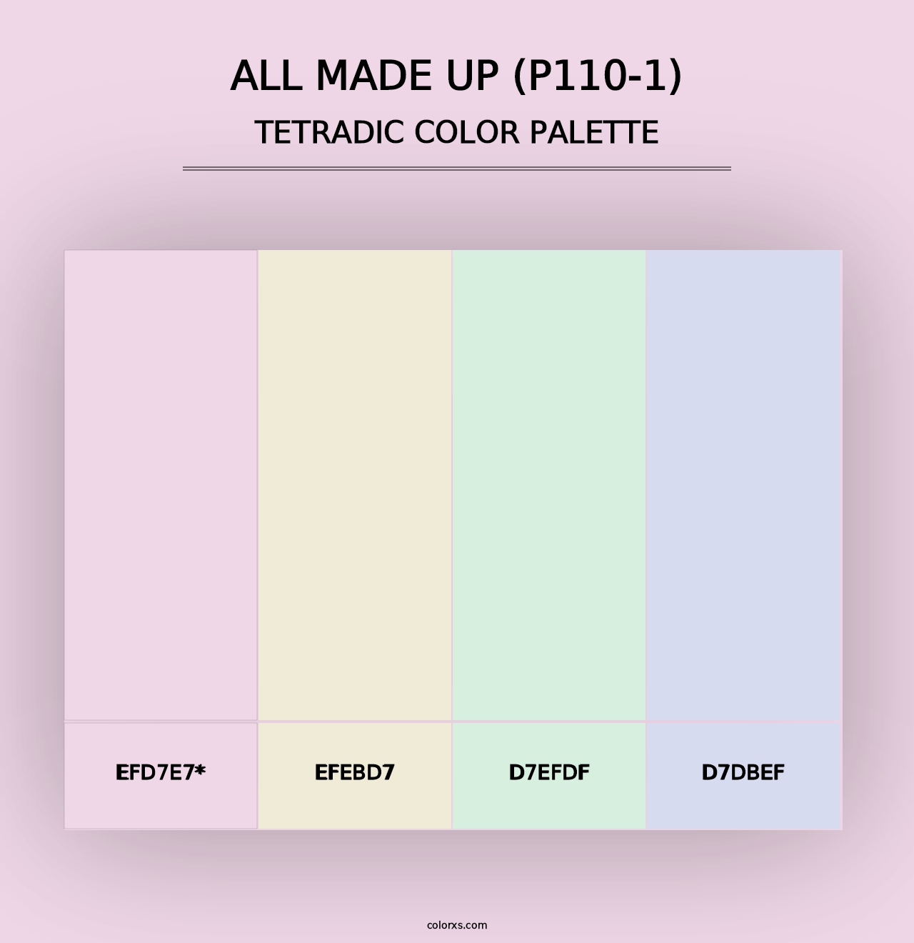 All Made Up (P110-1) - Tetradic Color Palette