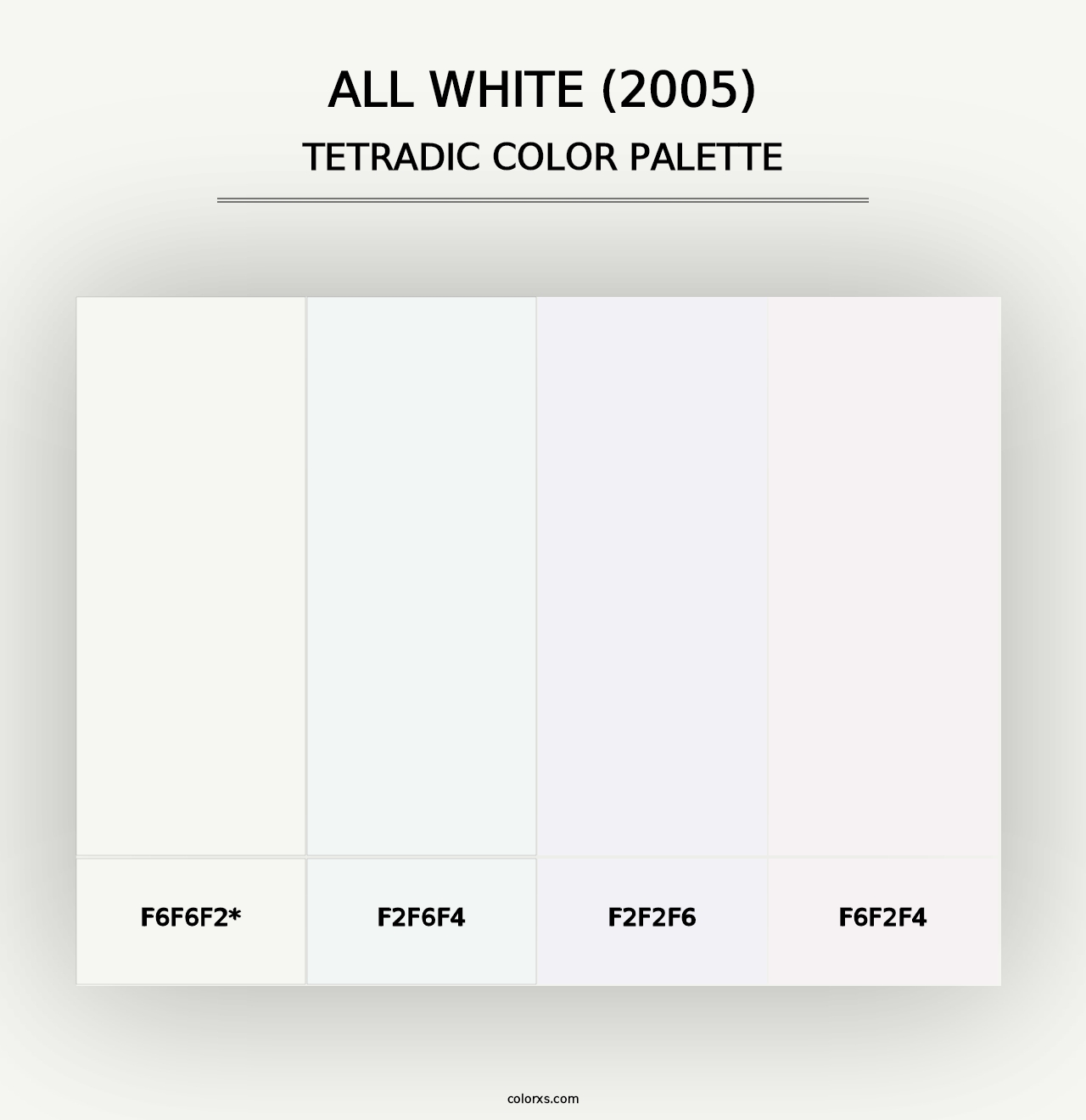 All White (2005) - Tetradic Color Palette