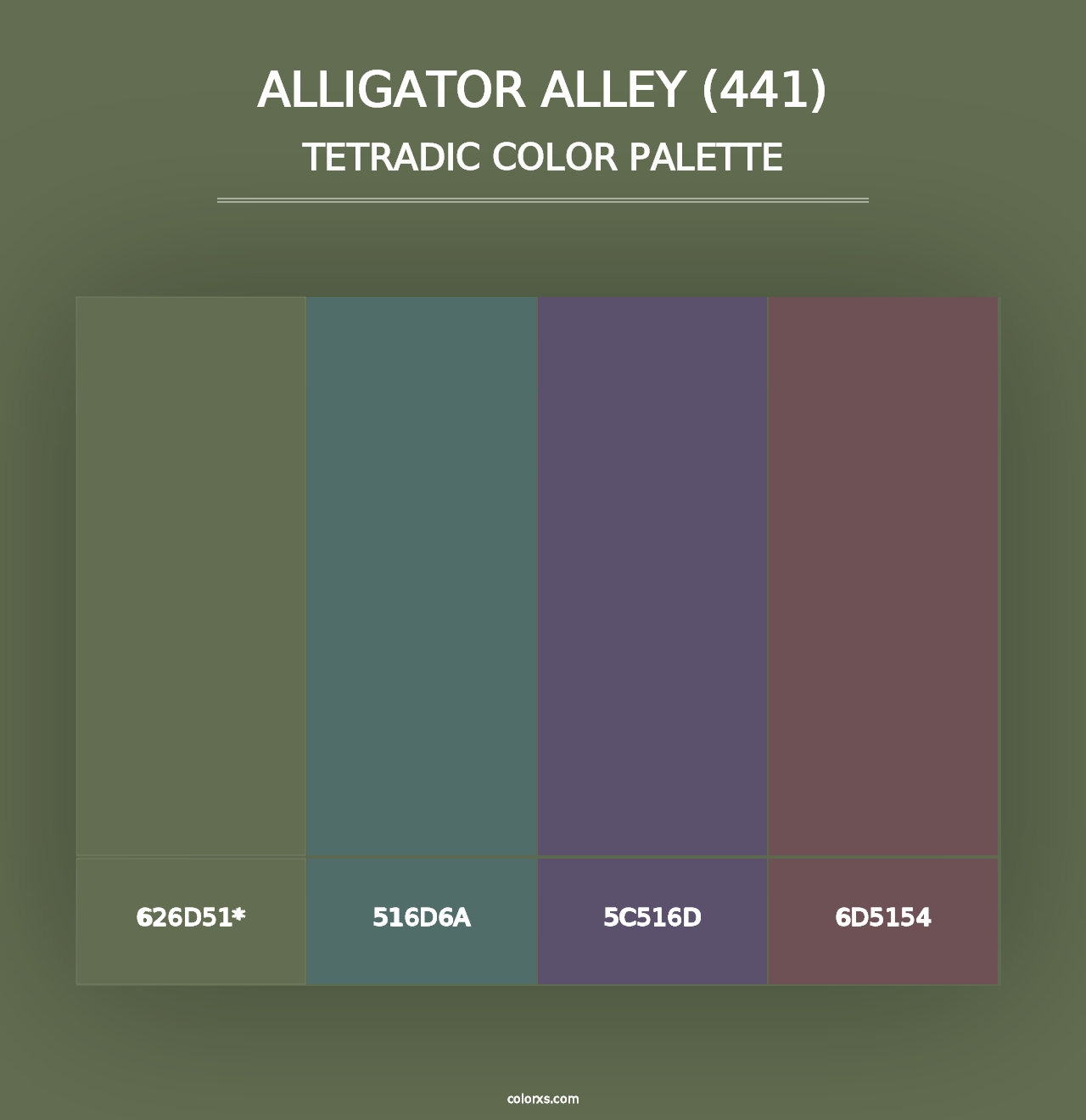 Alligator Alley (441) - Tetradic Color Palette