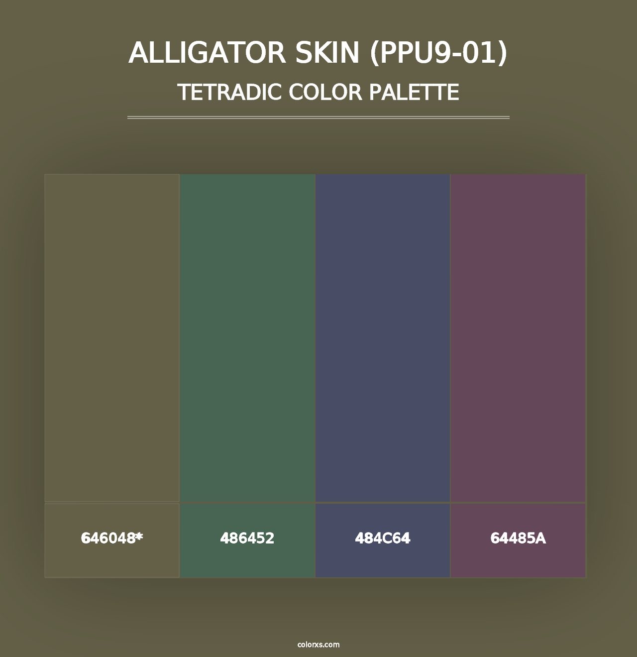 Alligator Skin (PPU9-01) - Tetradic Color Palette