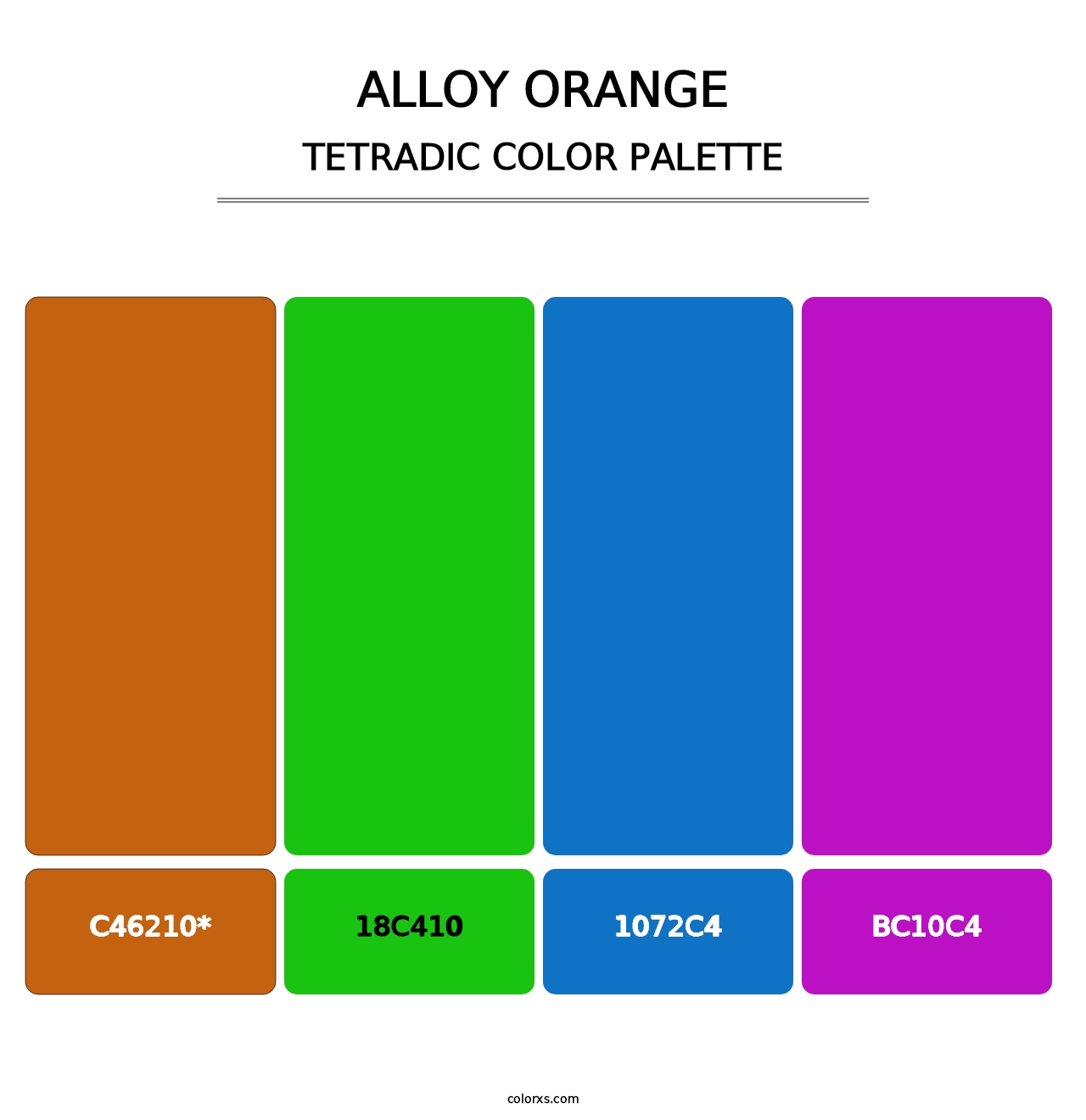 Alloy Orange - Tetradic Color Palette
